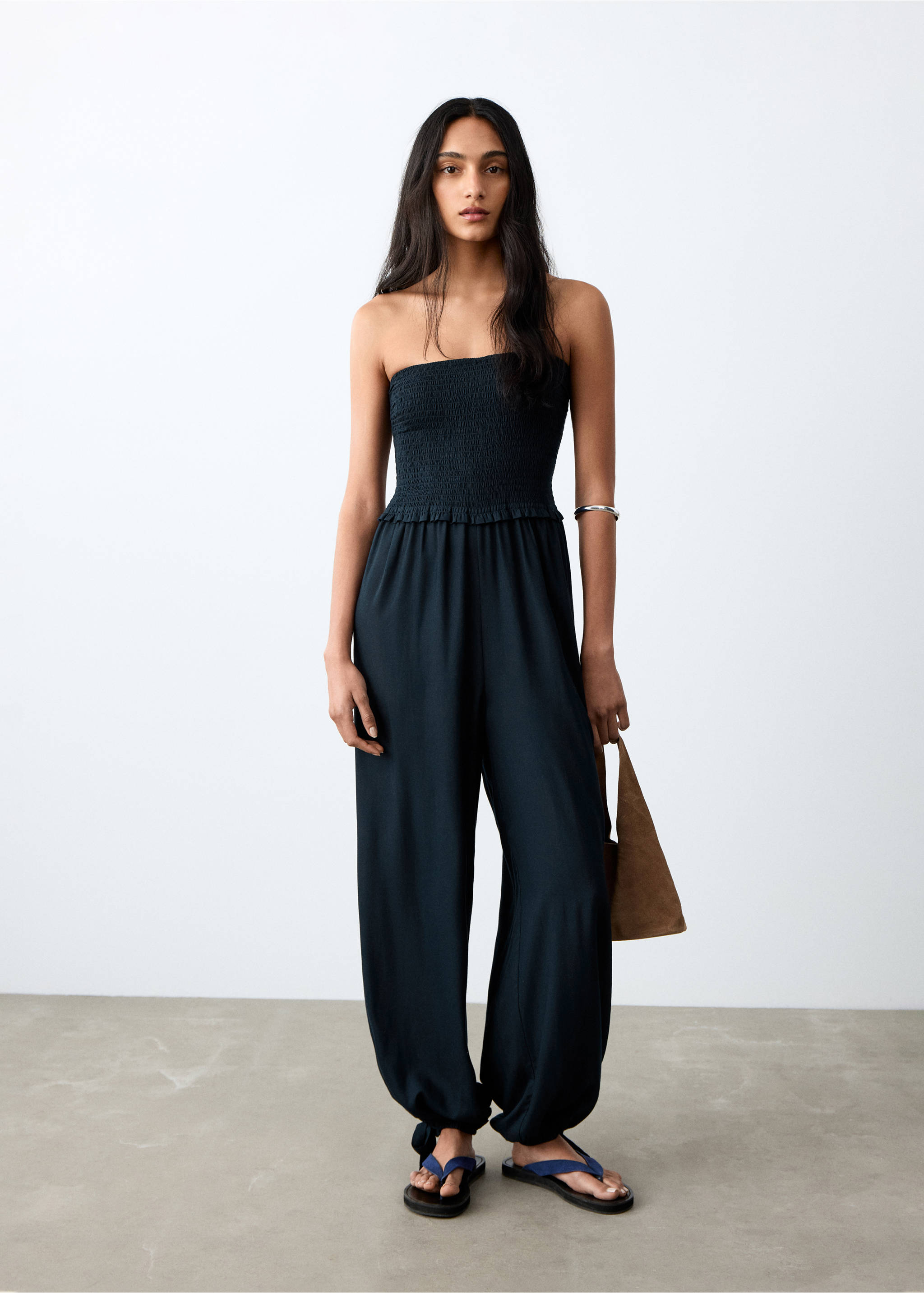 Bardot balloon bandeau jumpsuit - General plane, Navy. Ref: 27075956-00.