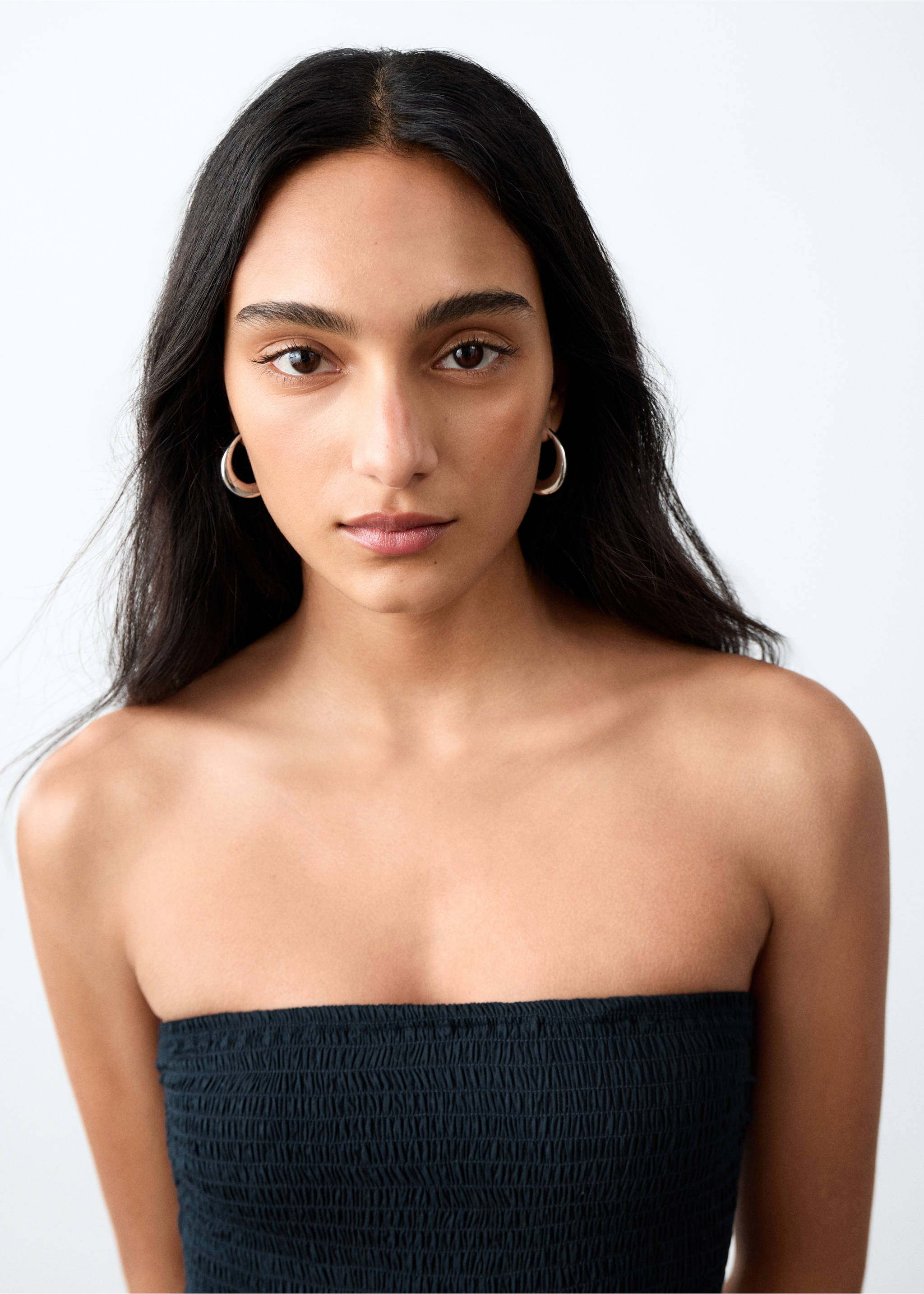 Bardot balloon bandeau jumpsuit - Details of the article 6, Navy. Ref: 27075956-00.