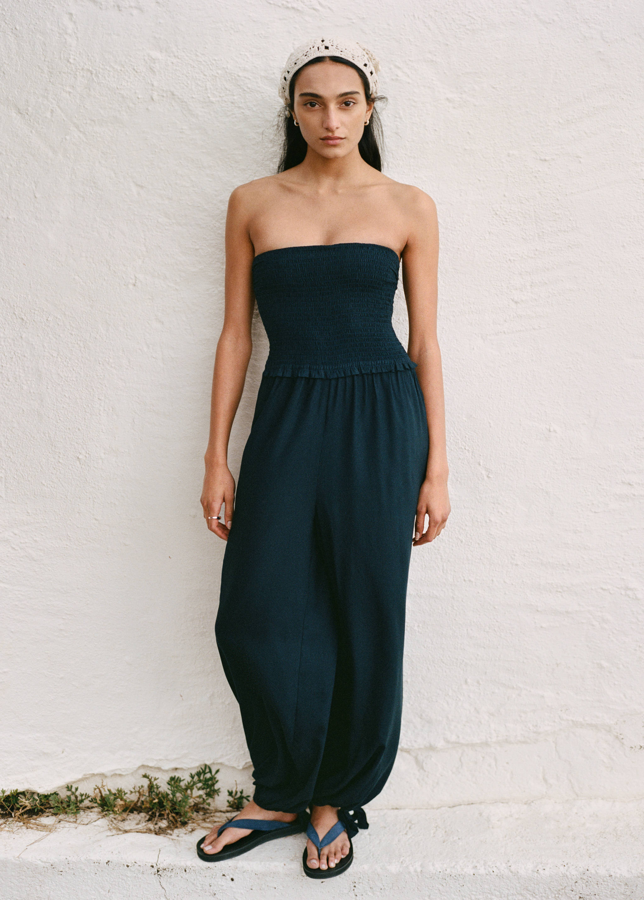 Ballon-Jumpsuit mit Bandeau-Ausschnitt - Detail des Artikels 5