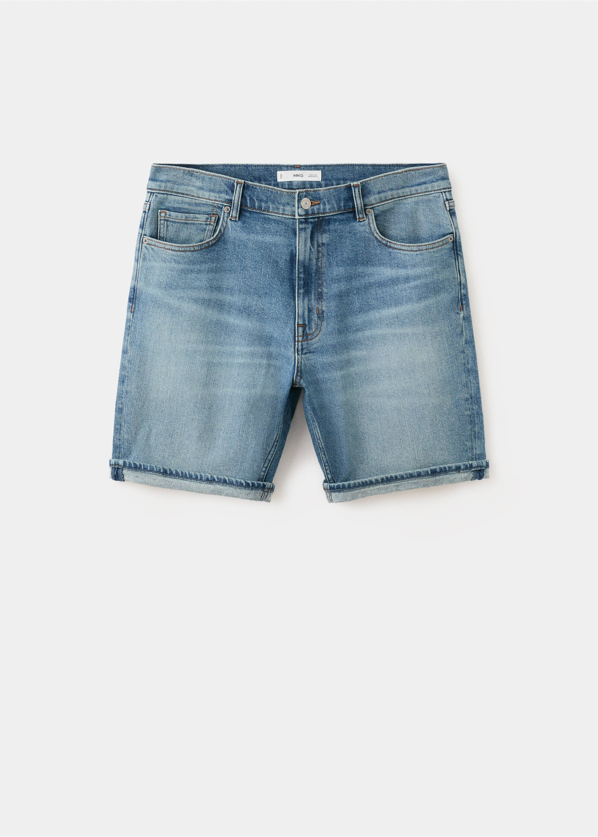 Bermudas vaqueras slim fit - Artículo sin modelo, Azul medio. Ref: 27075958-00.