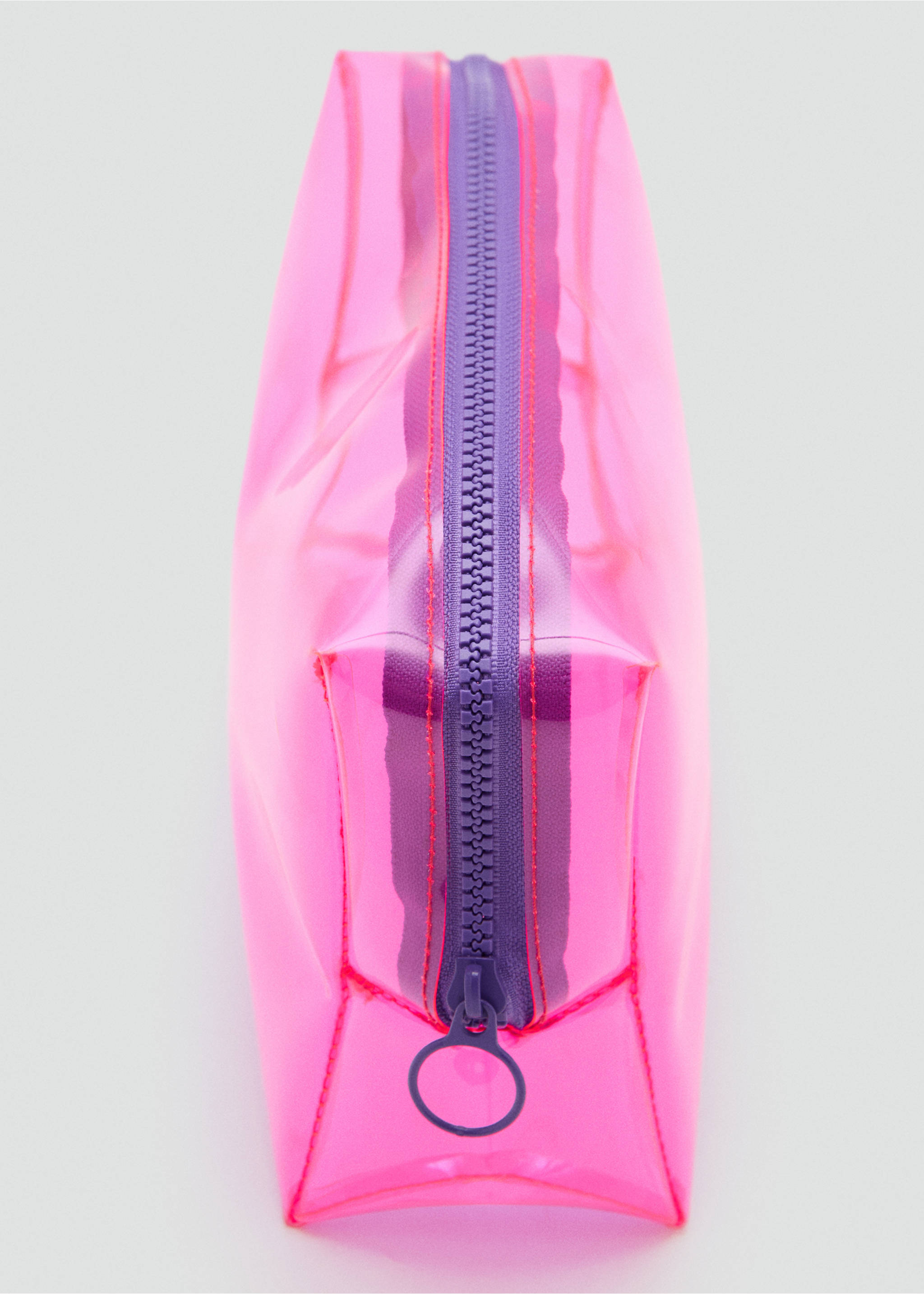 Transparent cosmetic bag - Details of the article 1, Pink. Ref: 27075959-00.