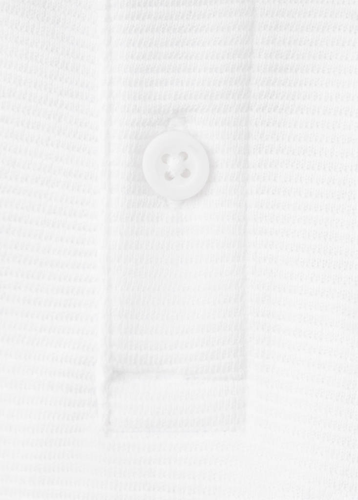 Ribbed cotton polo shirt — White