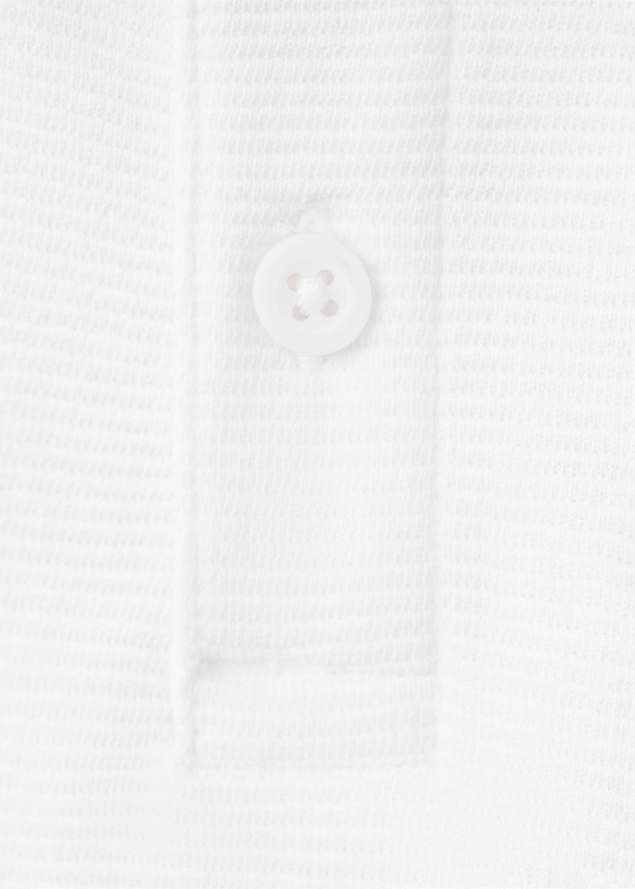 Ribbed cotton polo shirt - Details of the article 0, White. Ref: 27075961-00.