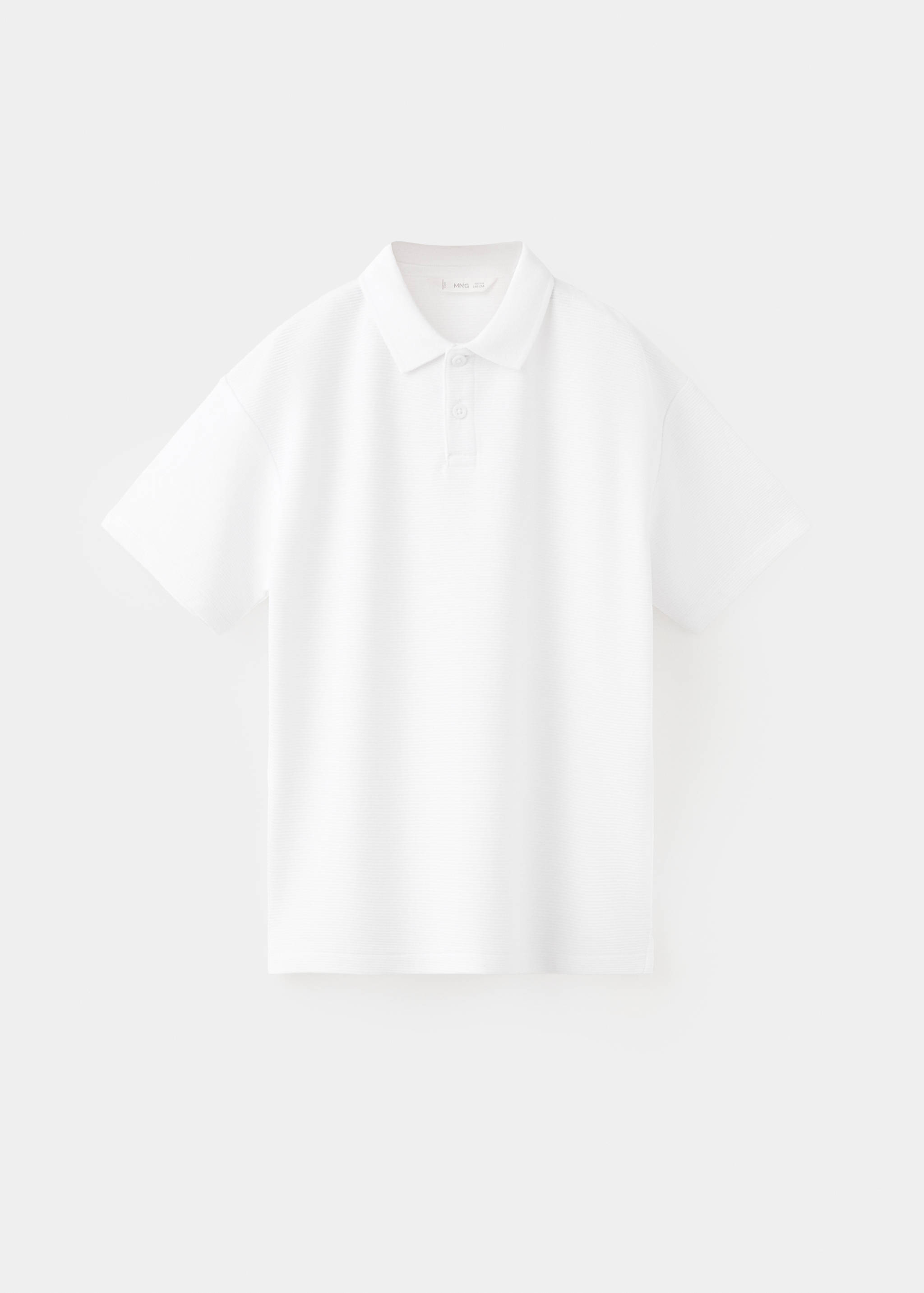 Ribbed cotton polo shirt - Article without model