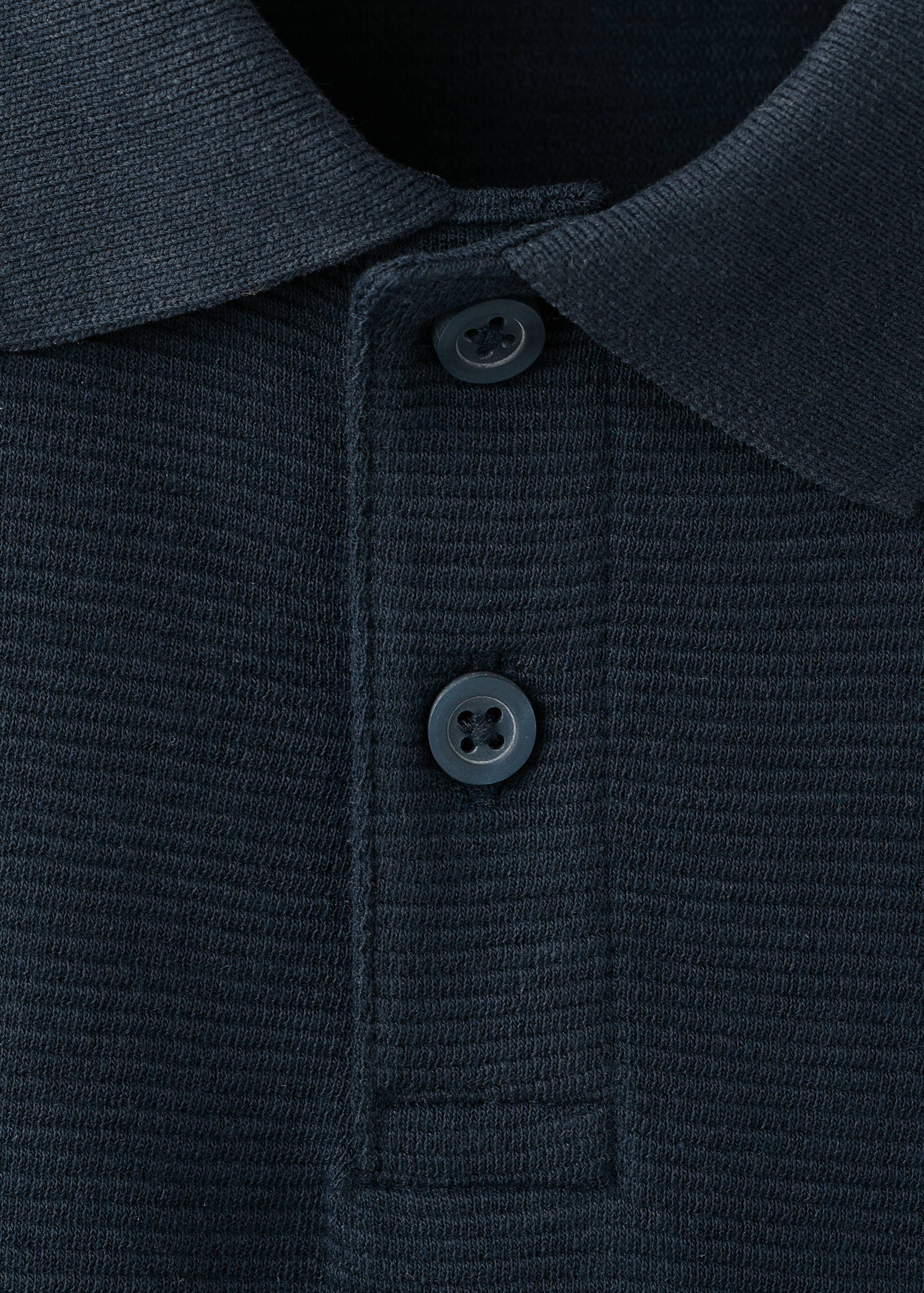 Ribbed cotton polo shirt - Details of the article 8