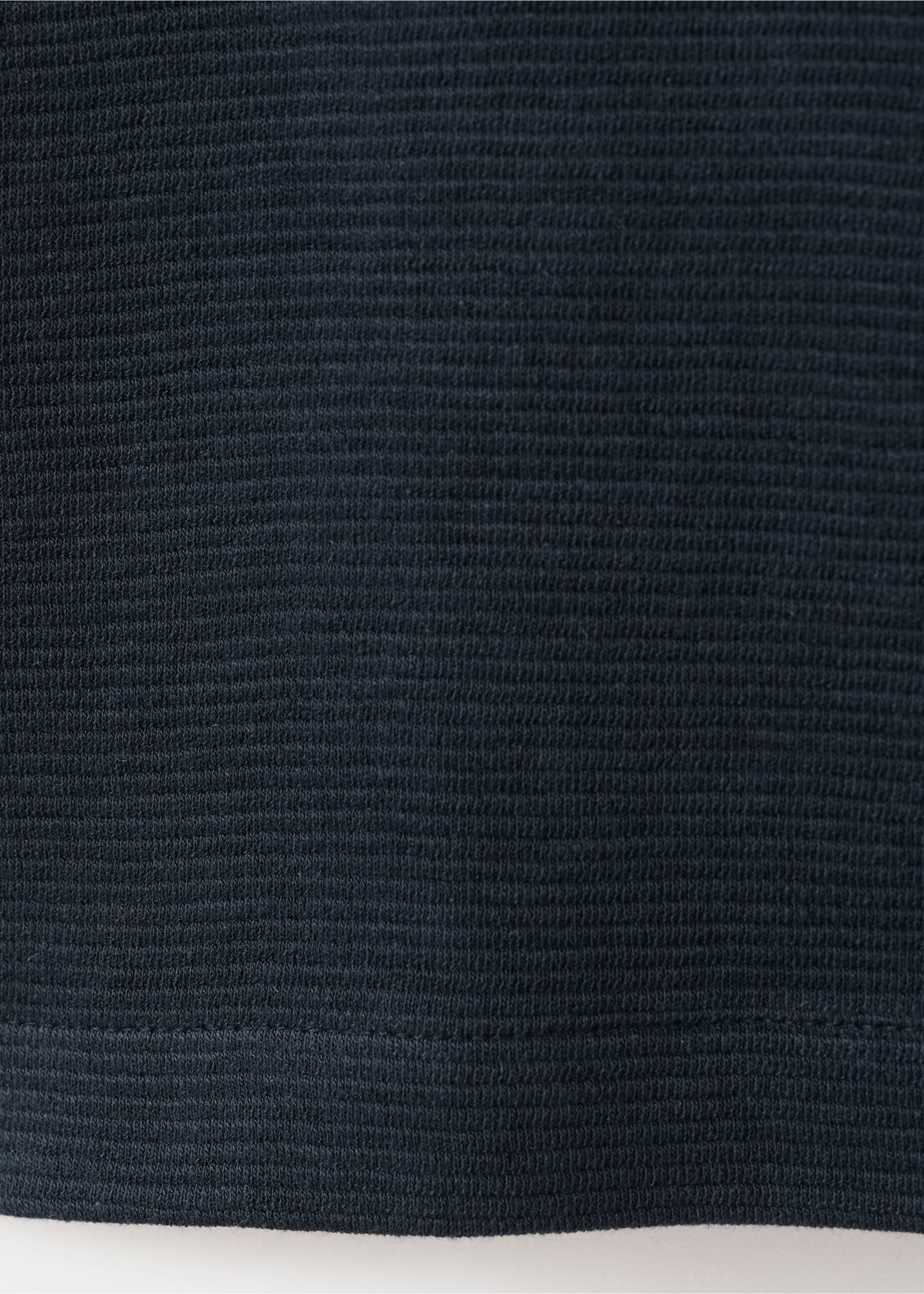Ribbed cotton polo shirt - Details of the article 0, Navy. Ref: 27075961-00.