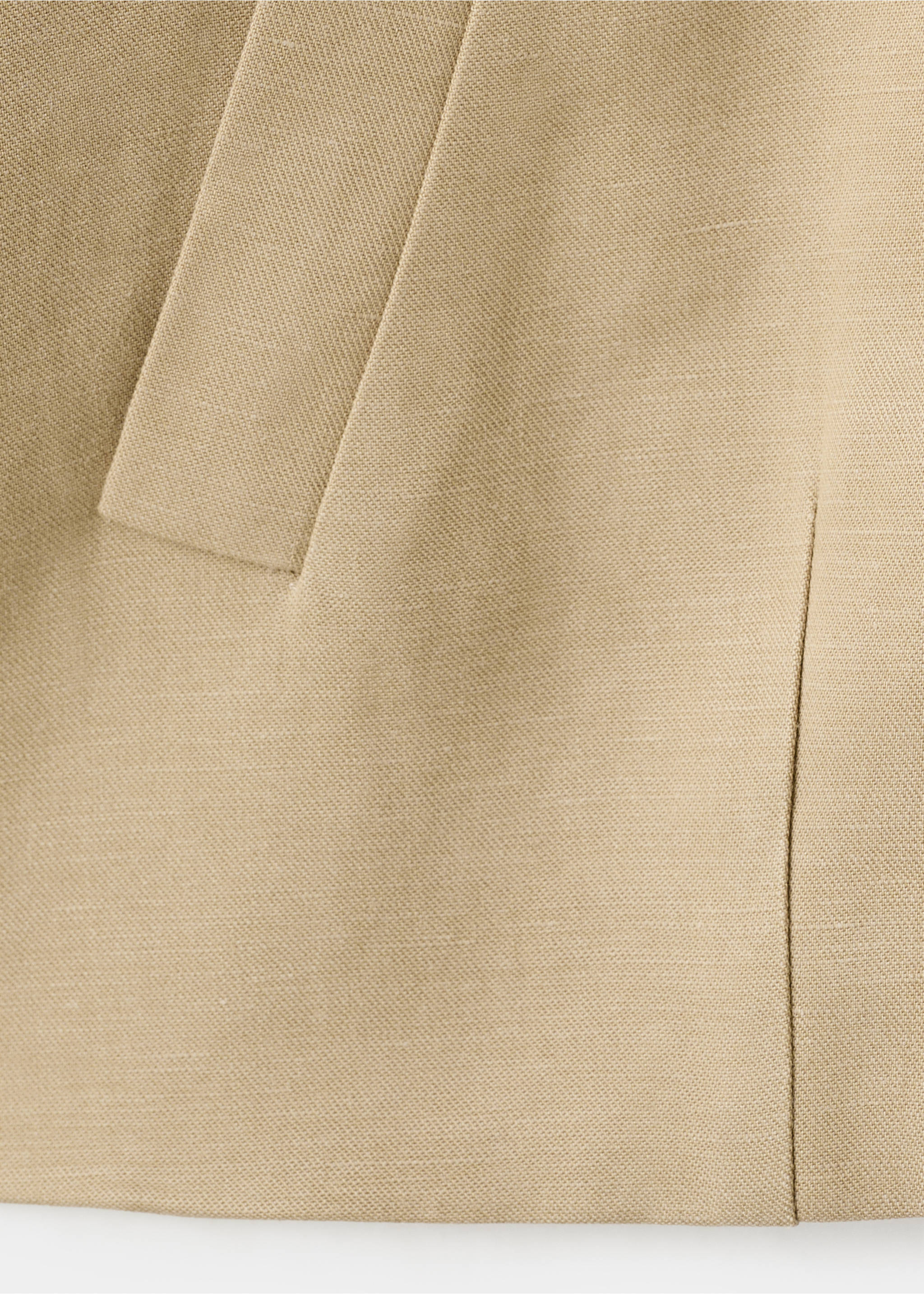 Veste lin col officier - Détail de l'article 0, Beige. Ref: 27075962-00.