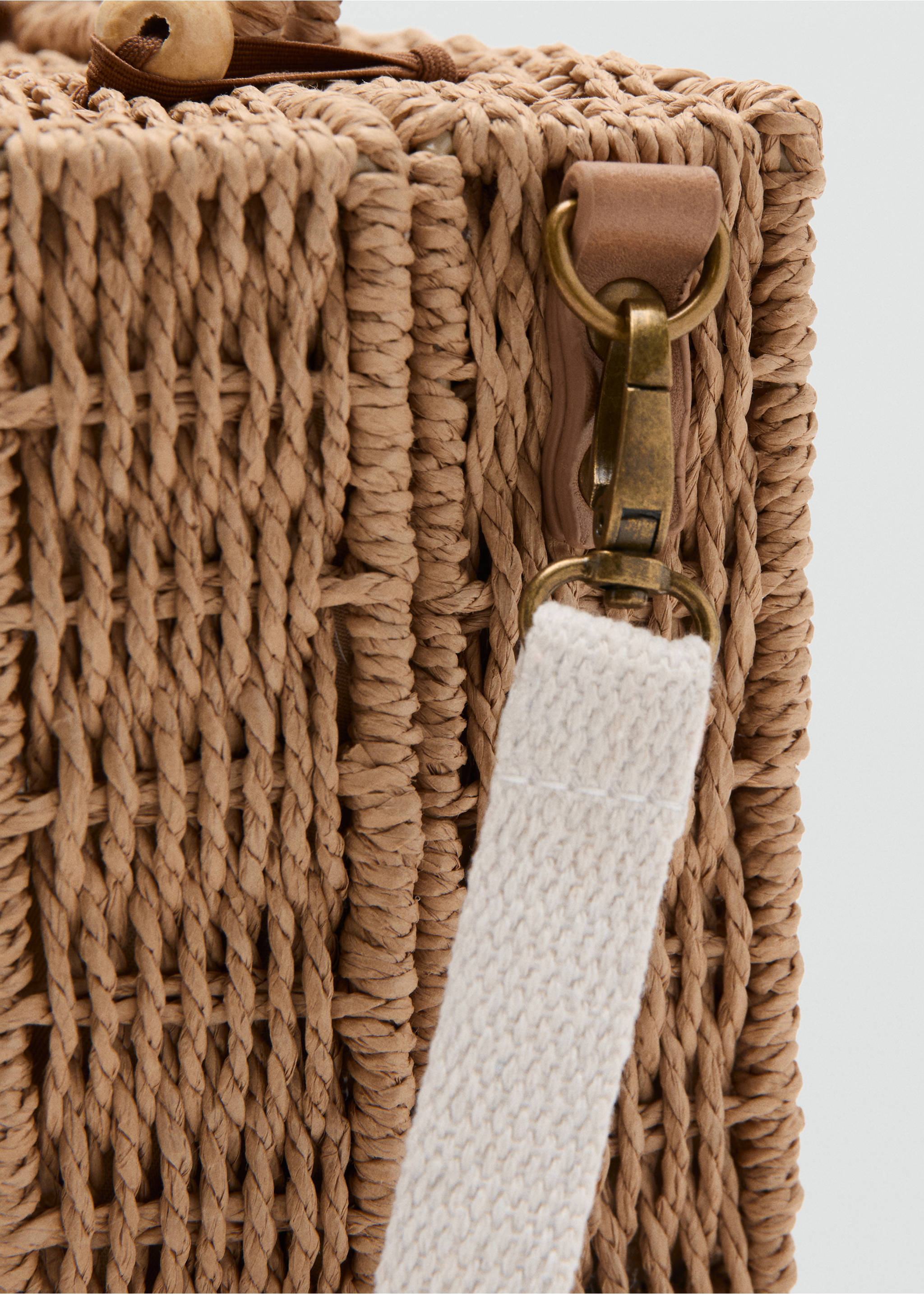 Mini bolso cesta oso - Detalle del artículo 2, Arena. Ref: 27075963-00.