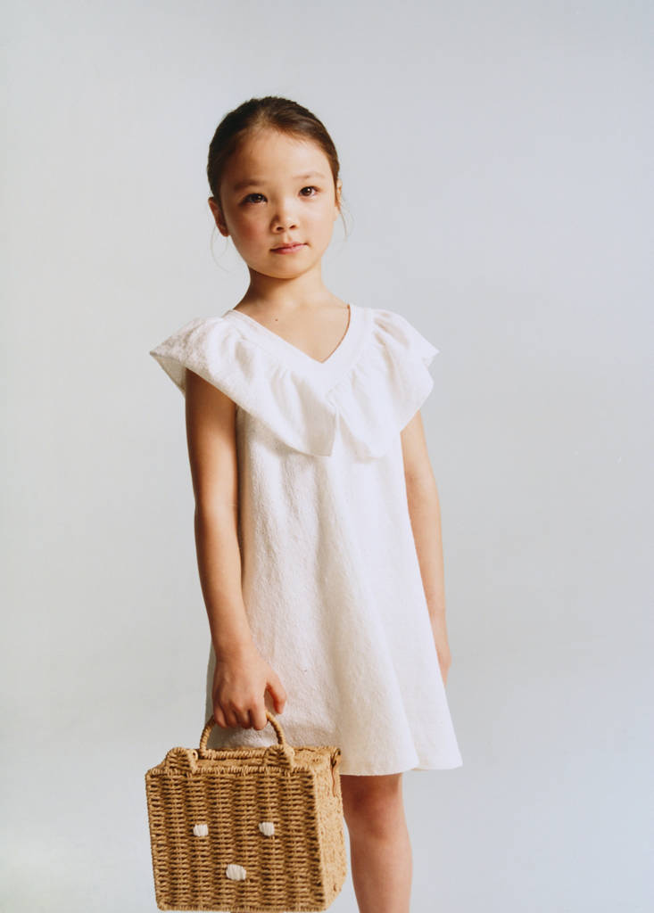 Mini bear basket bag — Sand