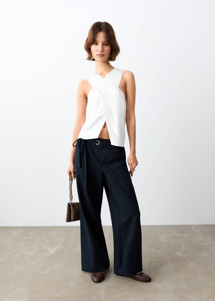 Fluid crossover top — Off White