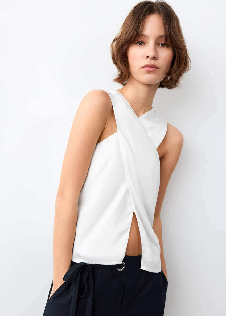 Fluid crossover top — Off White