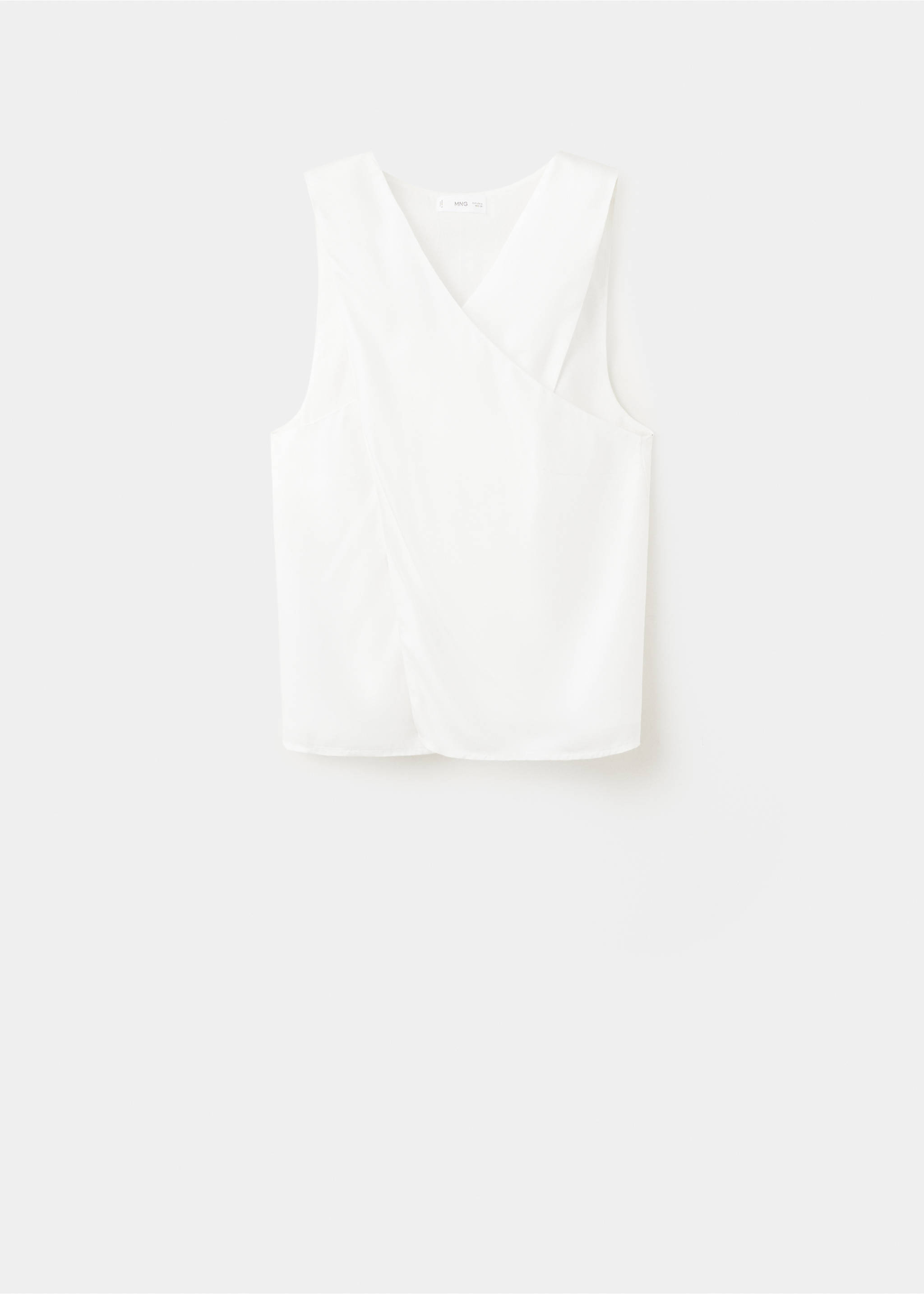 Top fluide croisé - Article sans modèle, Blanc cassé. Ref: 27075964-00.