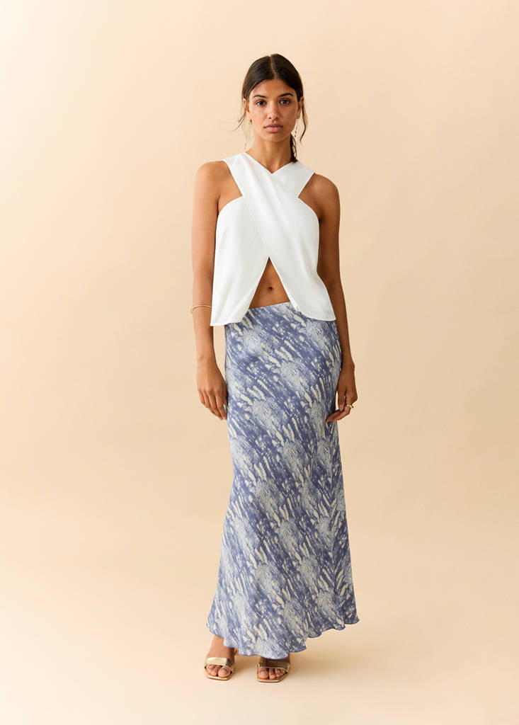 Fluid crossover top — Off White