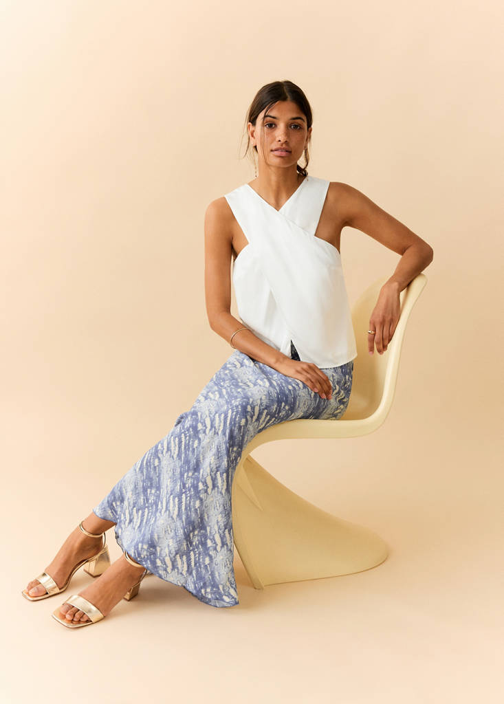 Fluid crossover top — Off White