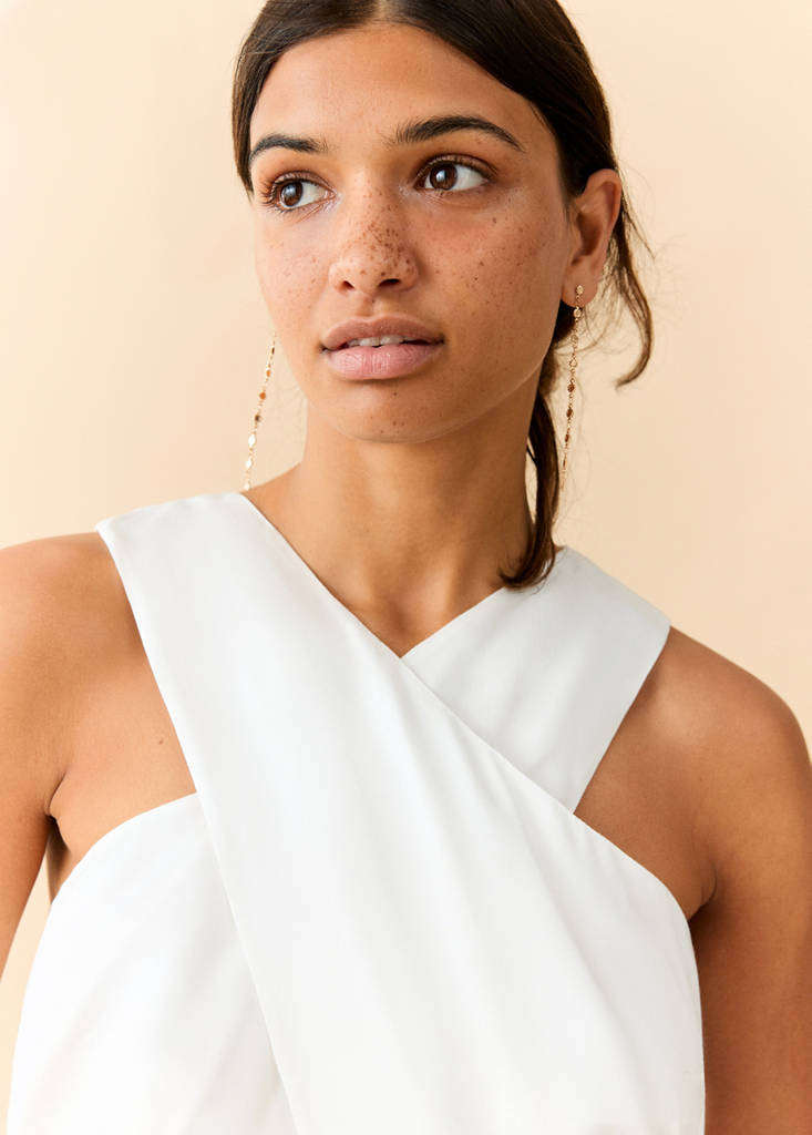 Fluid crossover top — Off White