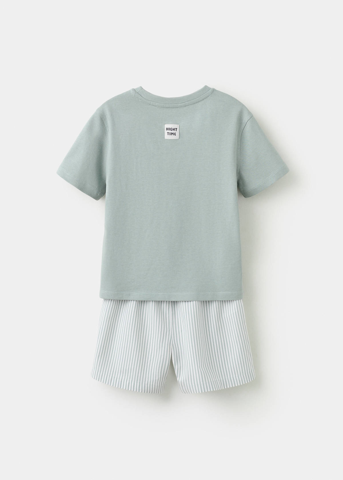 Striped short pyjamas — Green