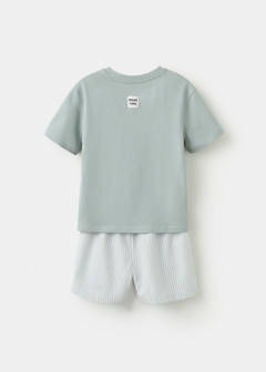 Striped short pyjamas — Green 3