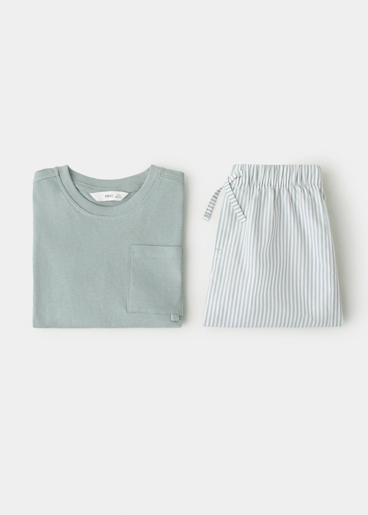 Striped short pyjamas — Green
