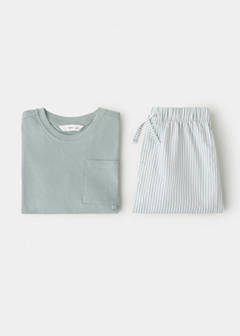 Striped short pyjamas — Green 4