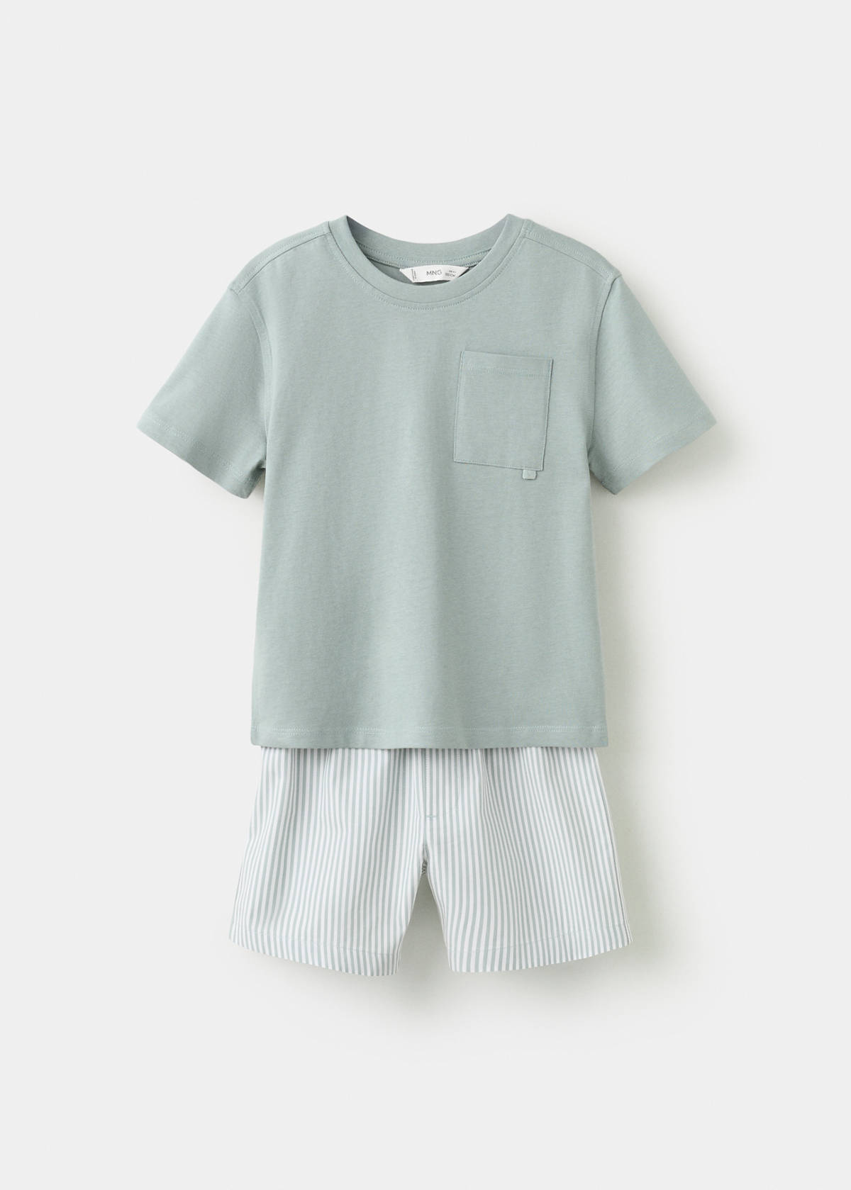 Striped short pyjamas — Green