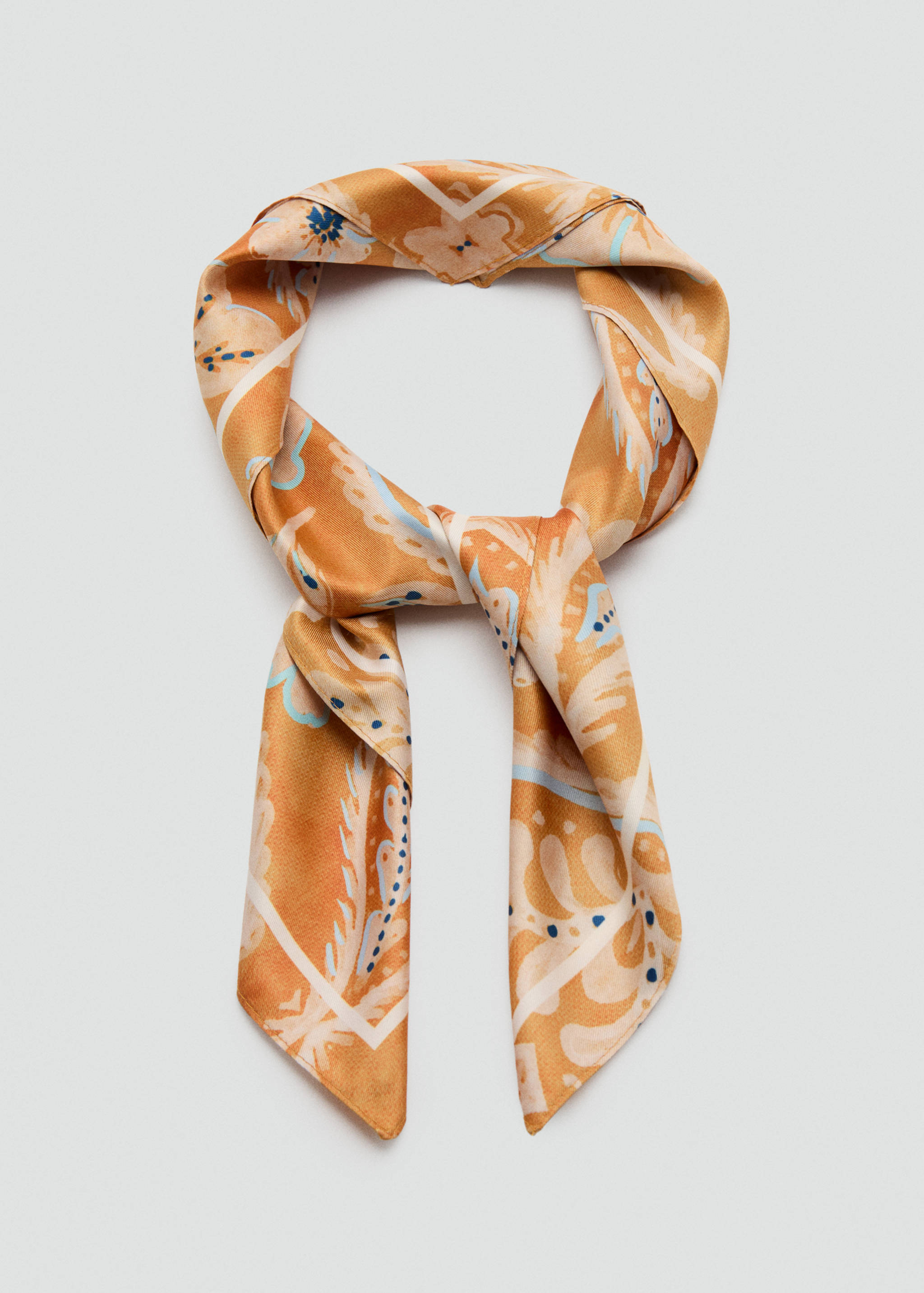 Eșarfă cu imprimeu floral - Detaliu al articolului 1