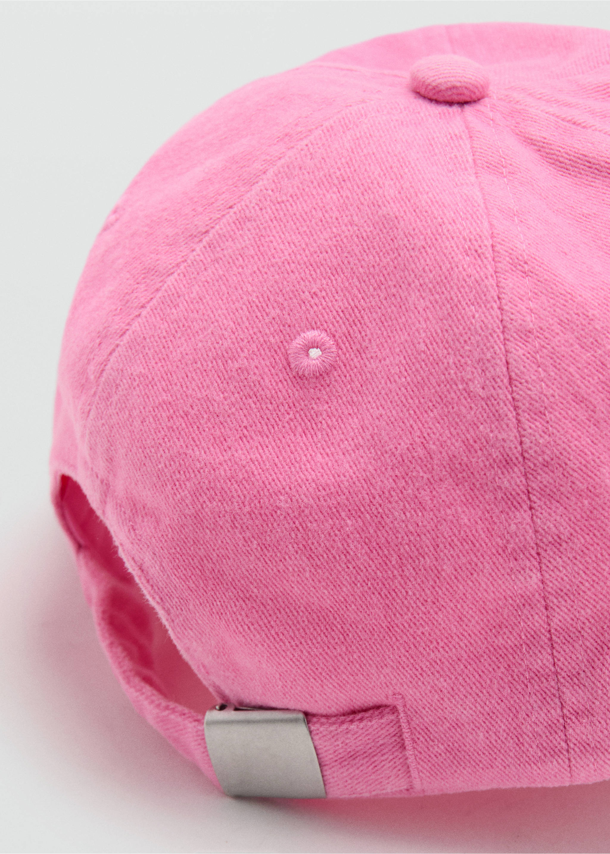 Cap with embroidered text - Details of the article 1, Neon Pink. Ref: 27075970-00.