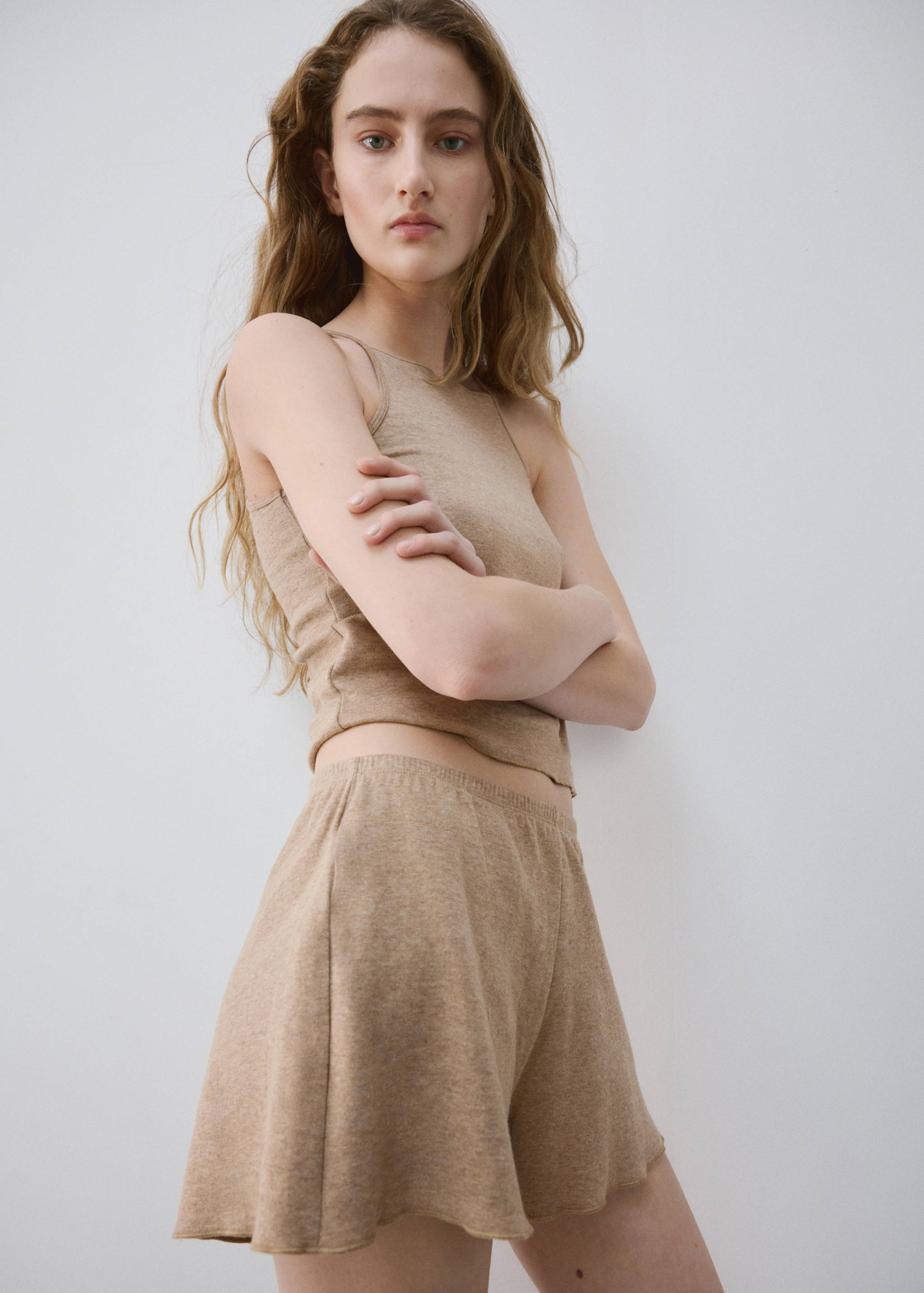 Cotton pyjama shorts - Details of the article 1