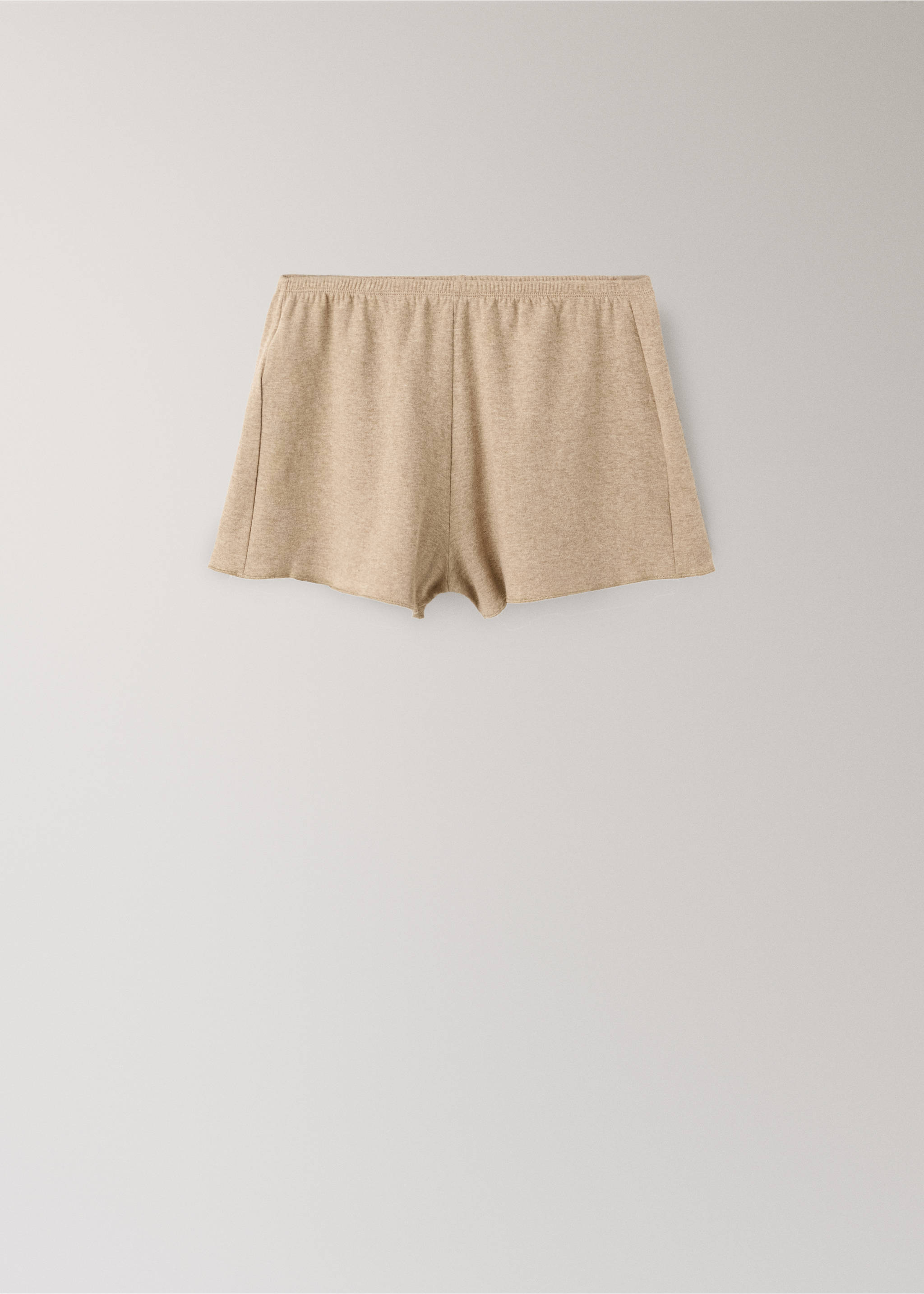 Cotton pajama shorts - Article without model, Medium Brown. Ref: 27075971-00.