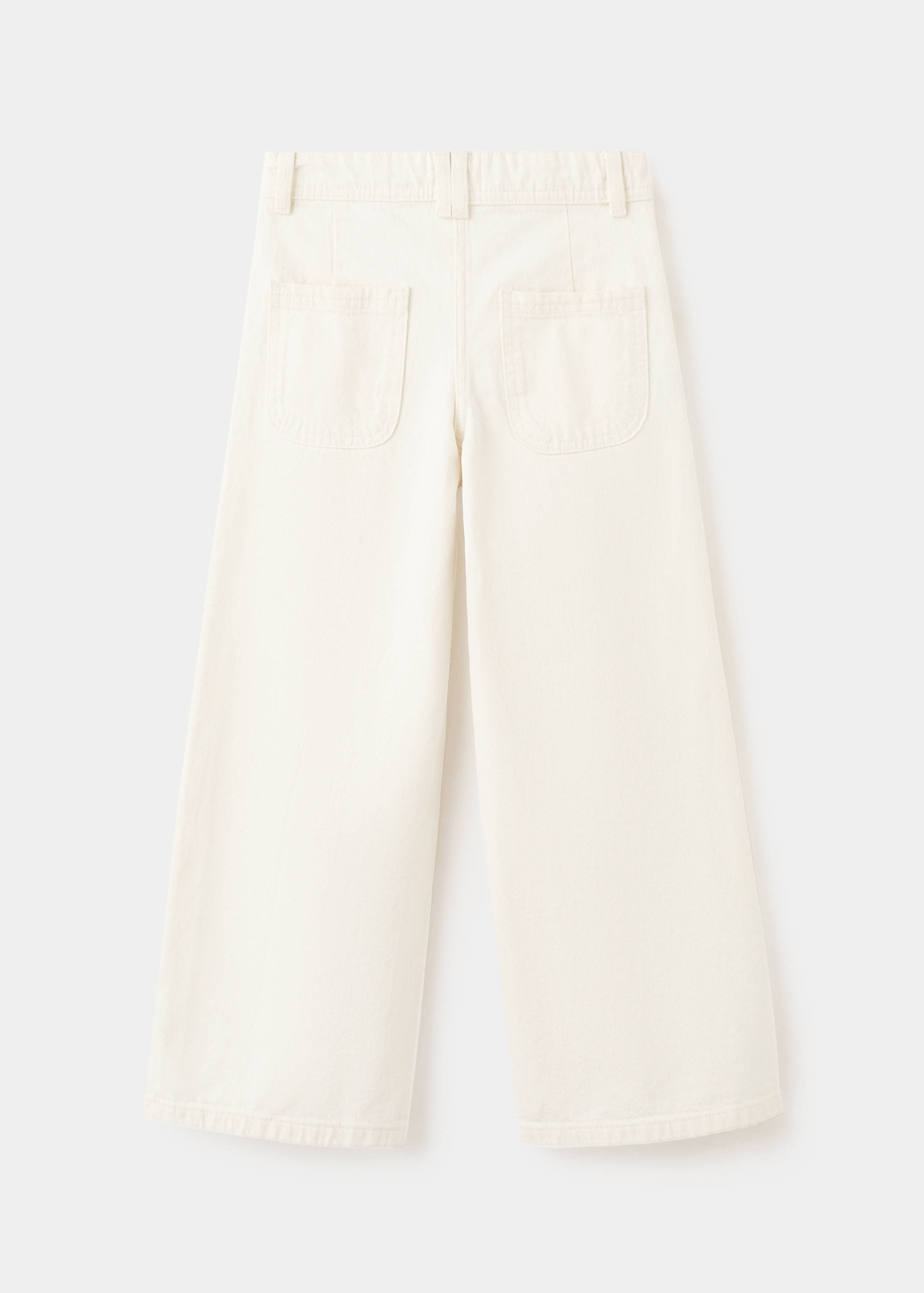 Embroidered wide-leg jeans - Reverse of the article