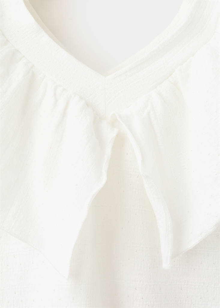 Short ruffled dress — Off White