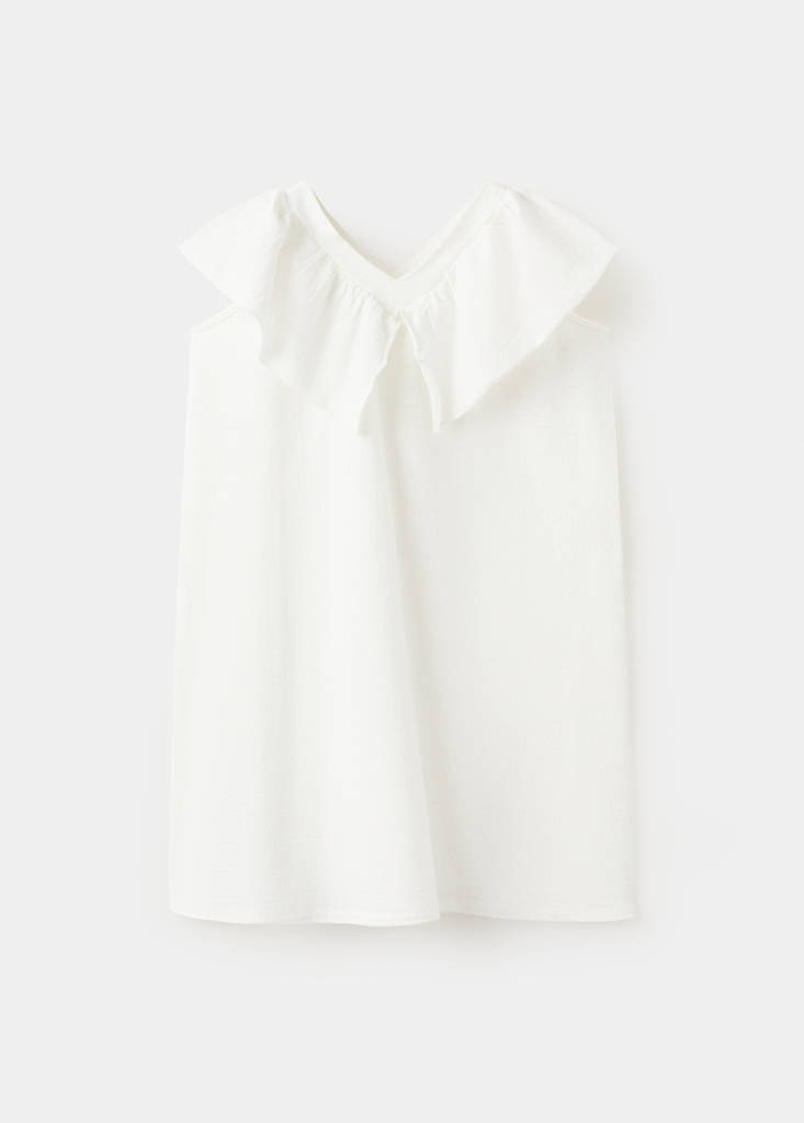 Short ruffled dress — Off White