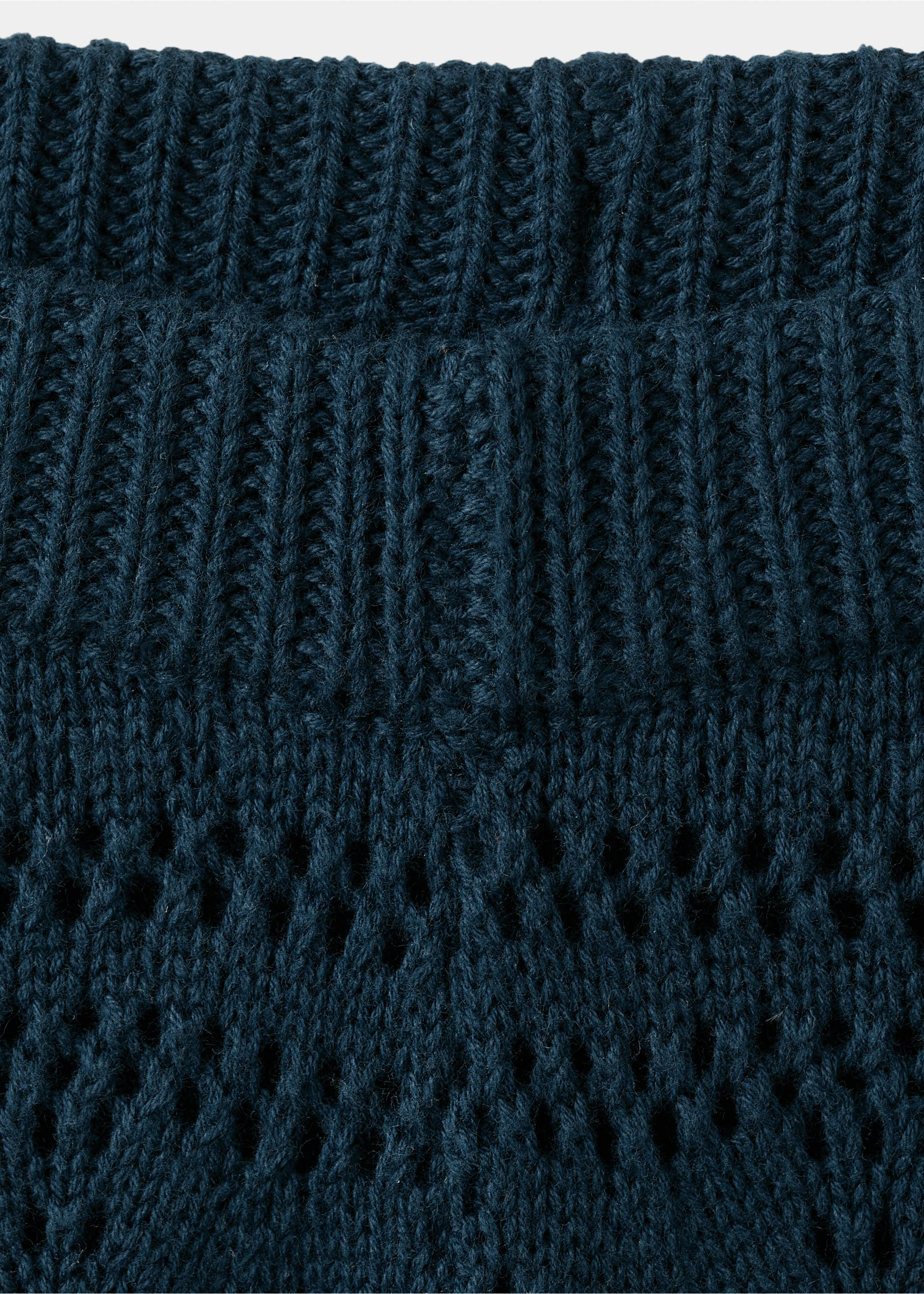 Contrast crochet trousers - Details of the article 8, Navy. Ref: 27075978-00.