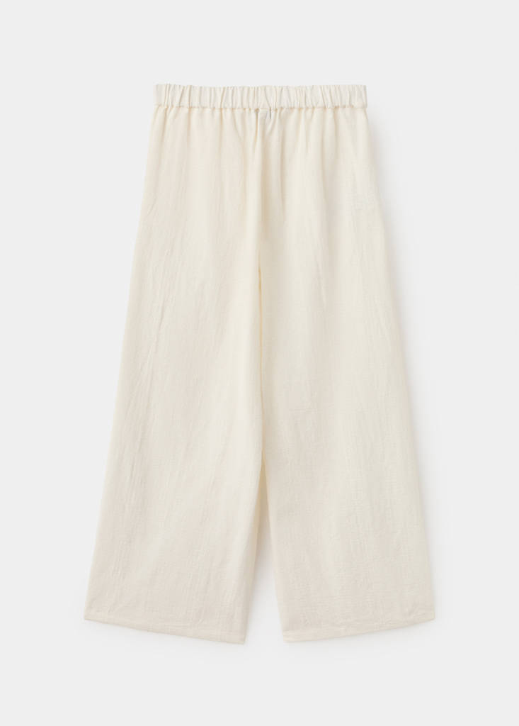 Straight-fit cotton trousers — White