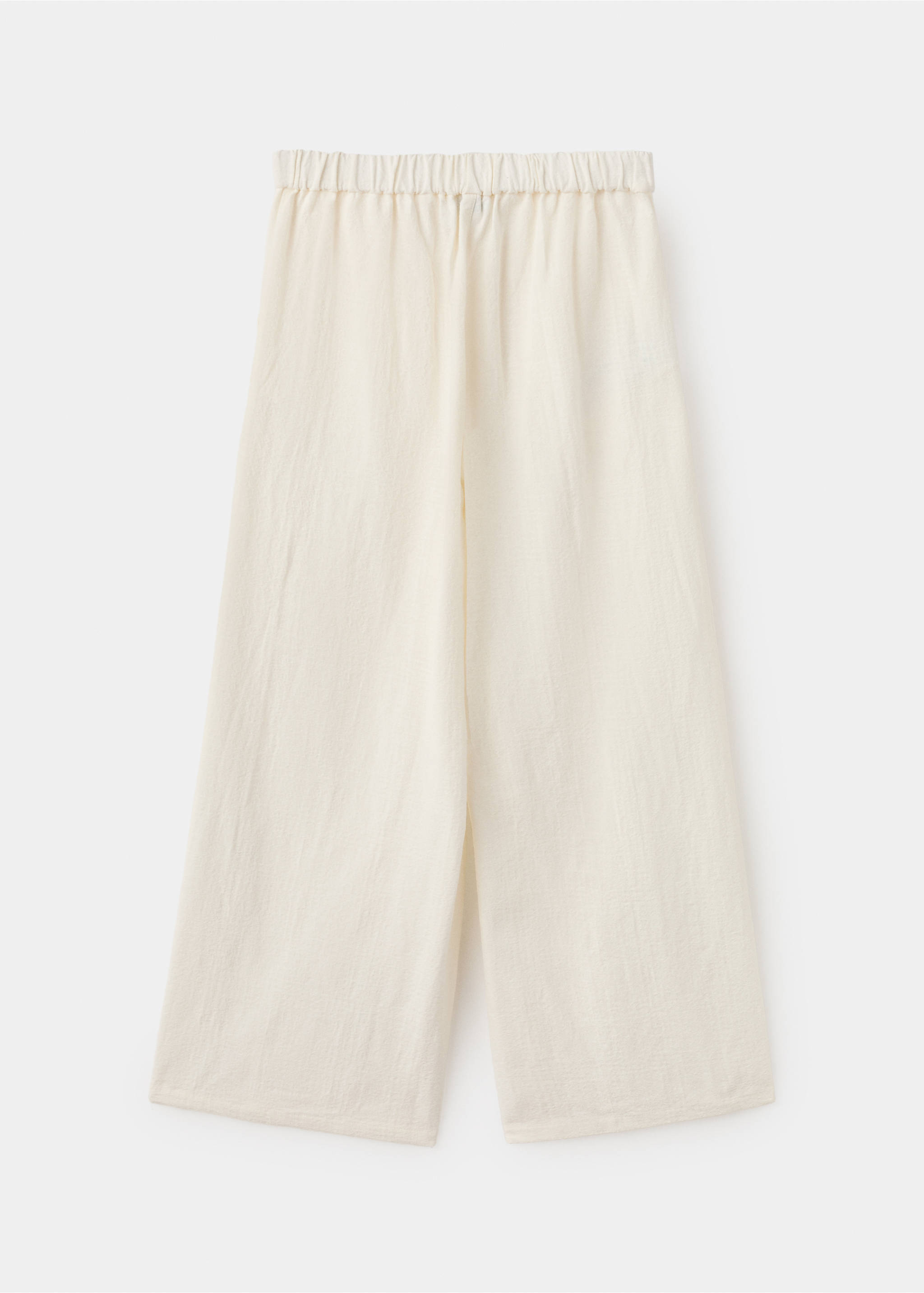 Pantalon droit coton - Verso de l’article, Blanc. Ref: 27075981-00.