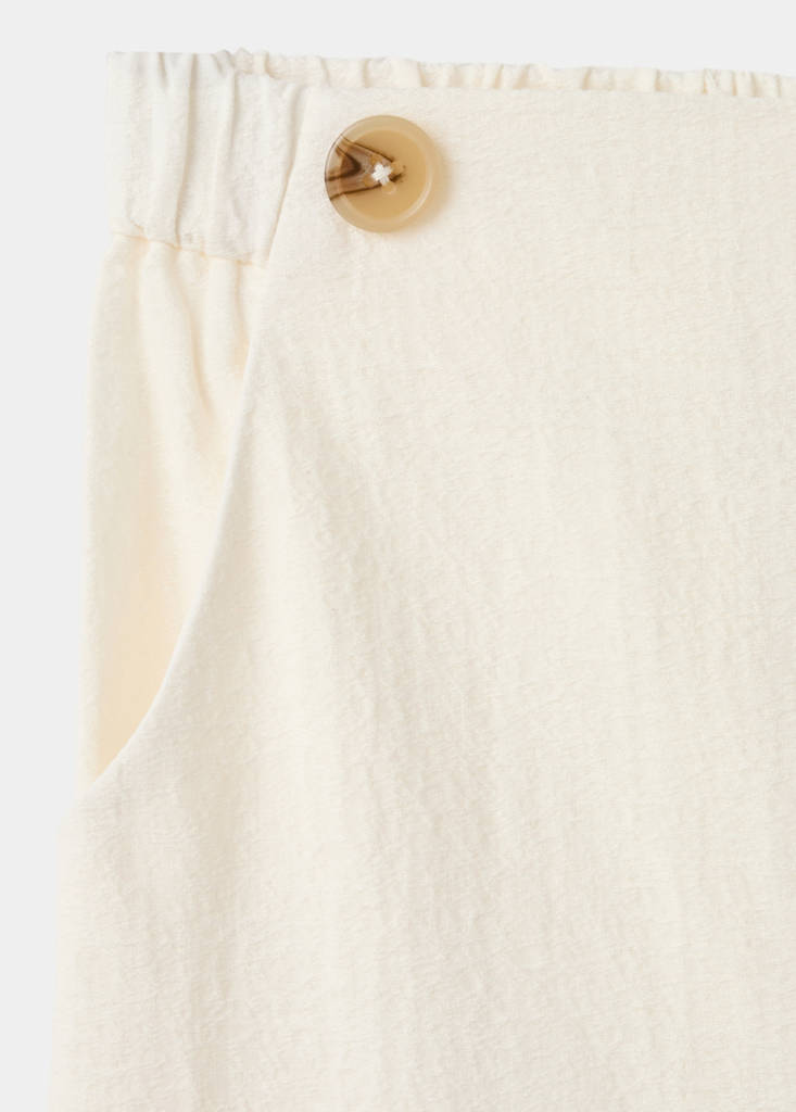 Straight-fit cotton trousers — White