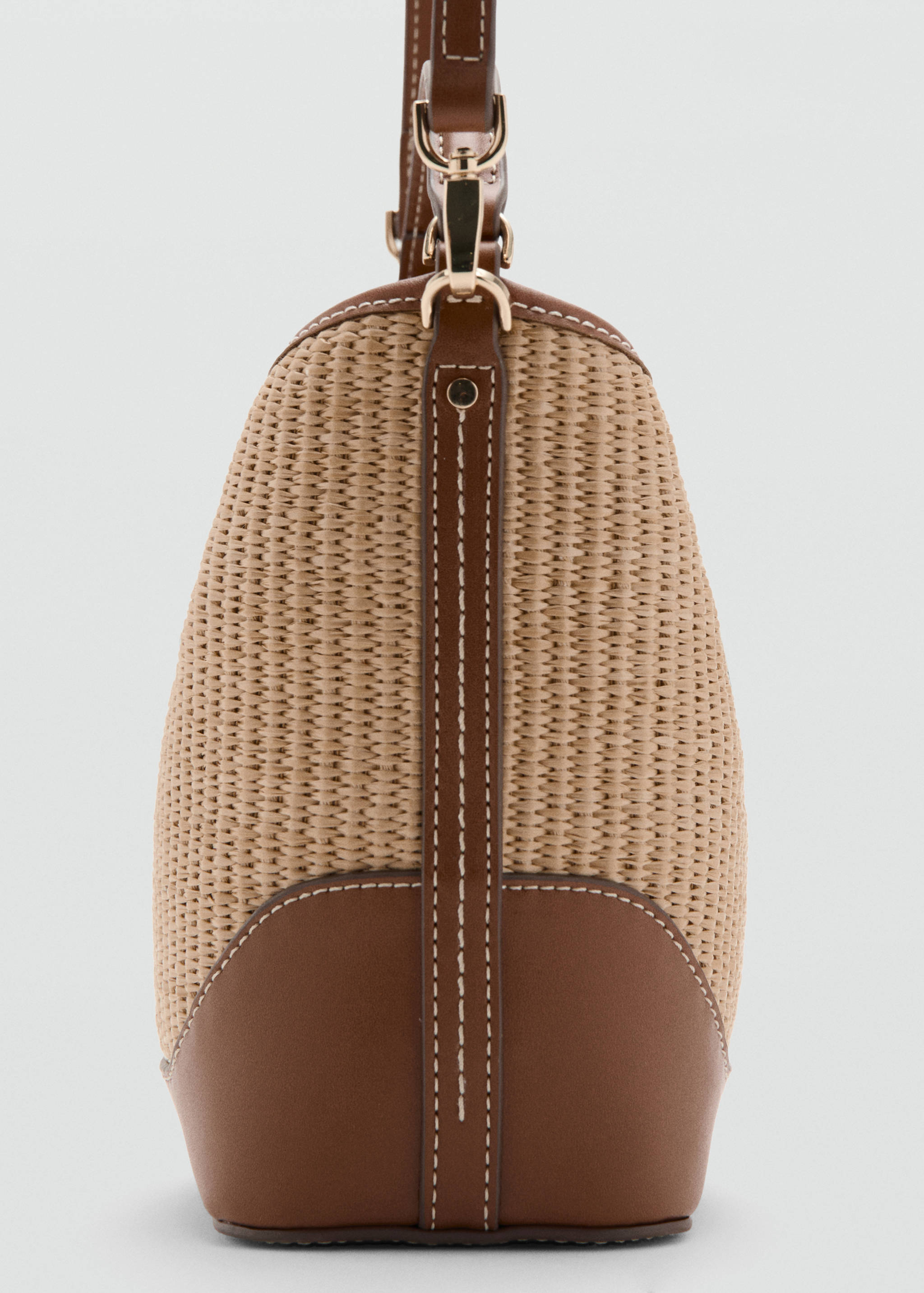 Contrasting canvas bucket bag - Details of the article 1