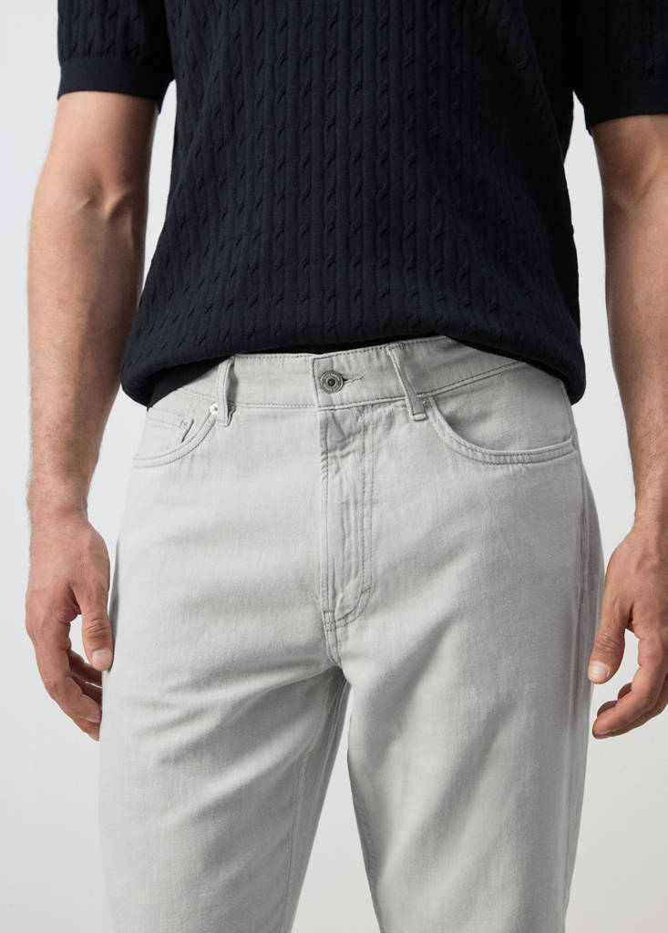 Lori tapered-fit jeans — Ice Grey