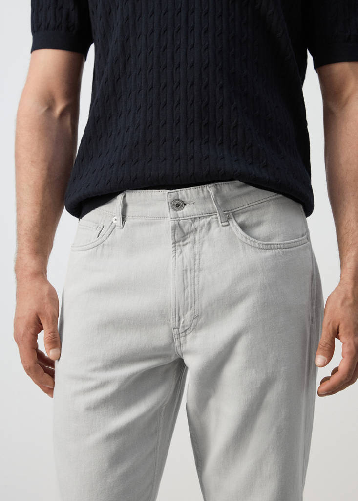 Lori tapered-fit jeans — Ice Grey