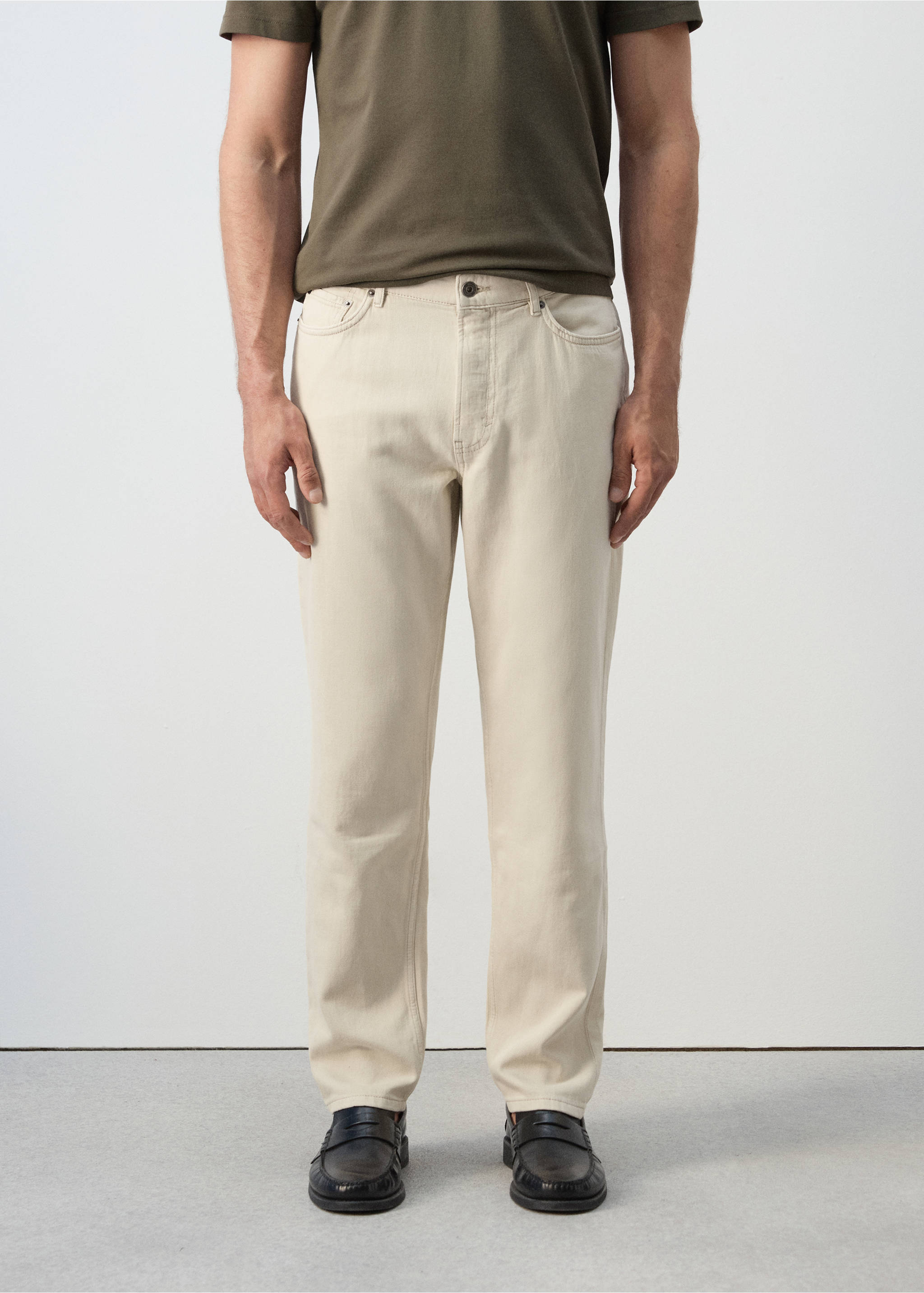 Lori tapered-fit jeans - Medium plane, Light/Pastel Grey. Ref: 27075983-00.