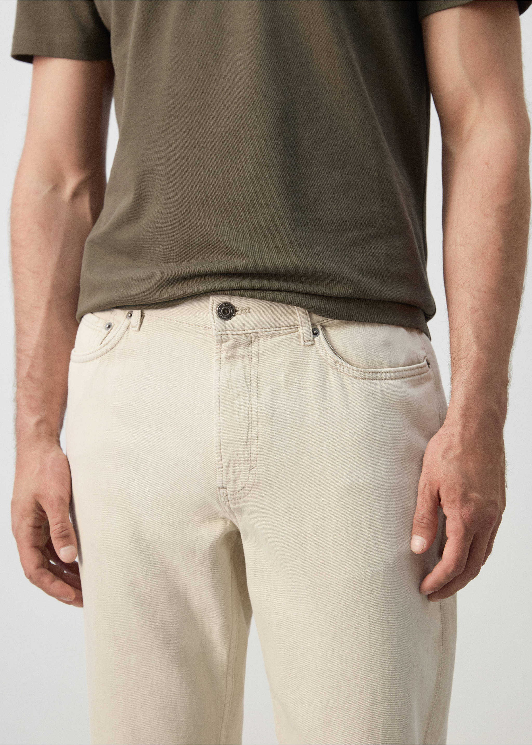 Lori tapered-fit jeans - Details of the article 1, Light/Pastel Grey. Ref: 27075983-00.