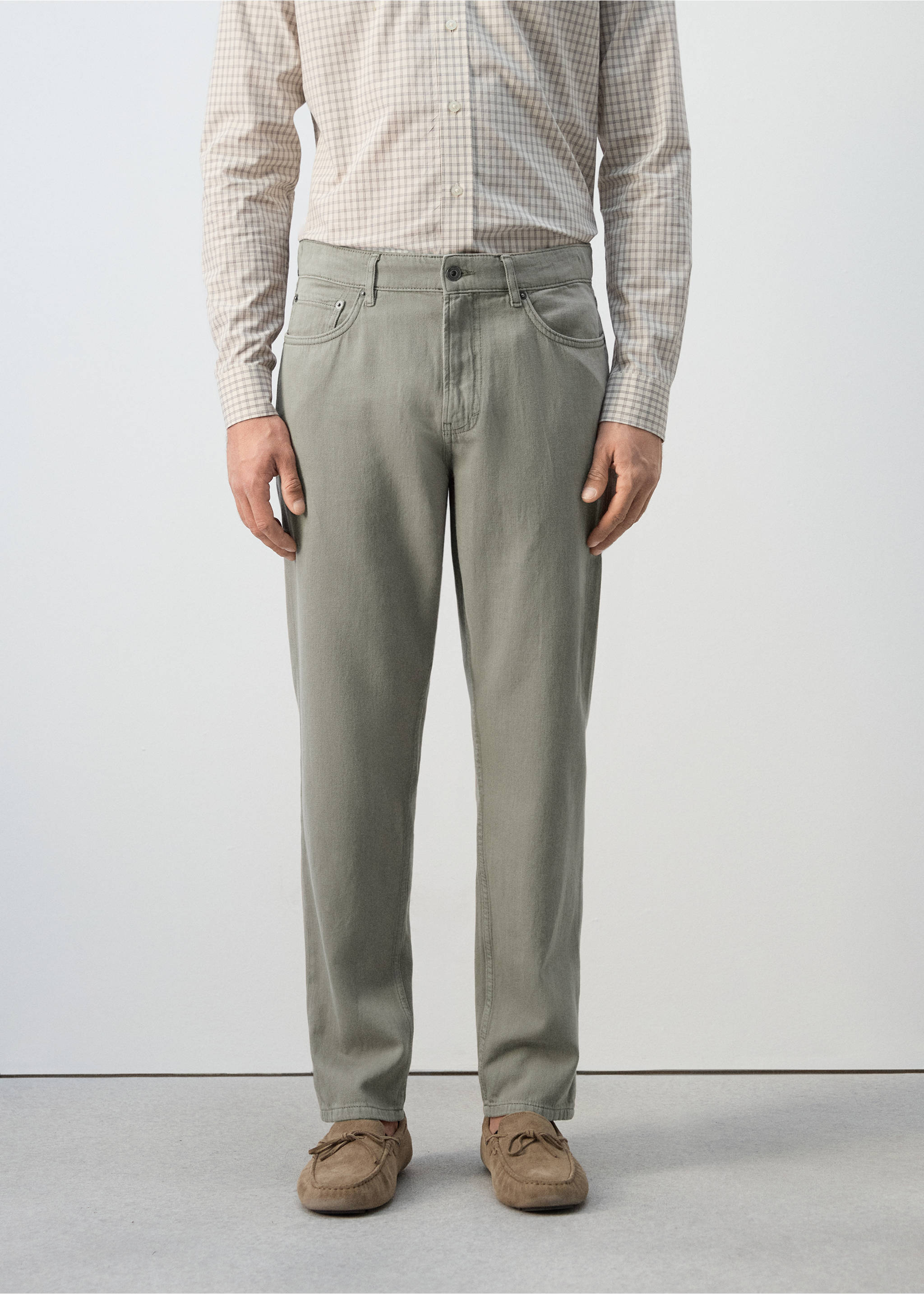 Lori tapered-fit jeans - Medium plane, Mink Grey. Ref: 27075983-00.