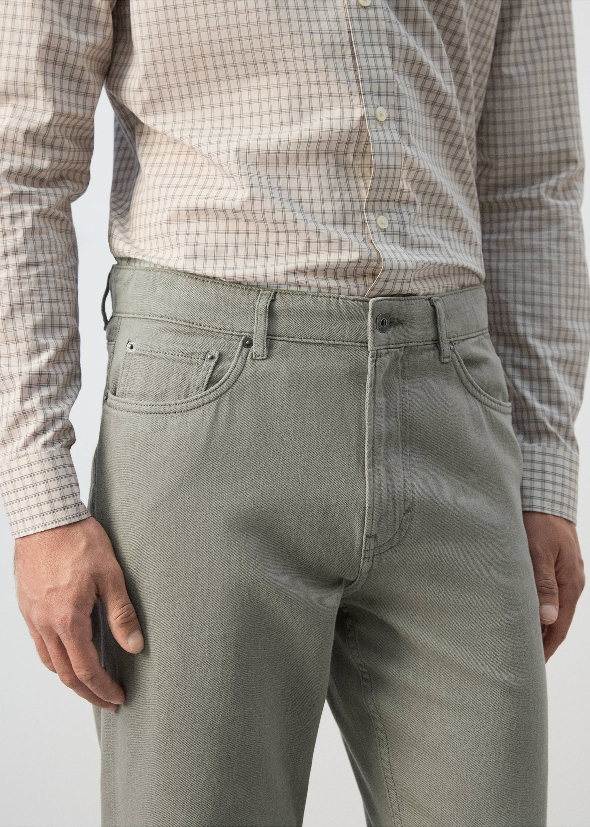 Lori tapered-fit jeans - Details of the article 1, Mink Grey. Ref: 27075983-00.