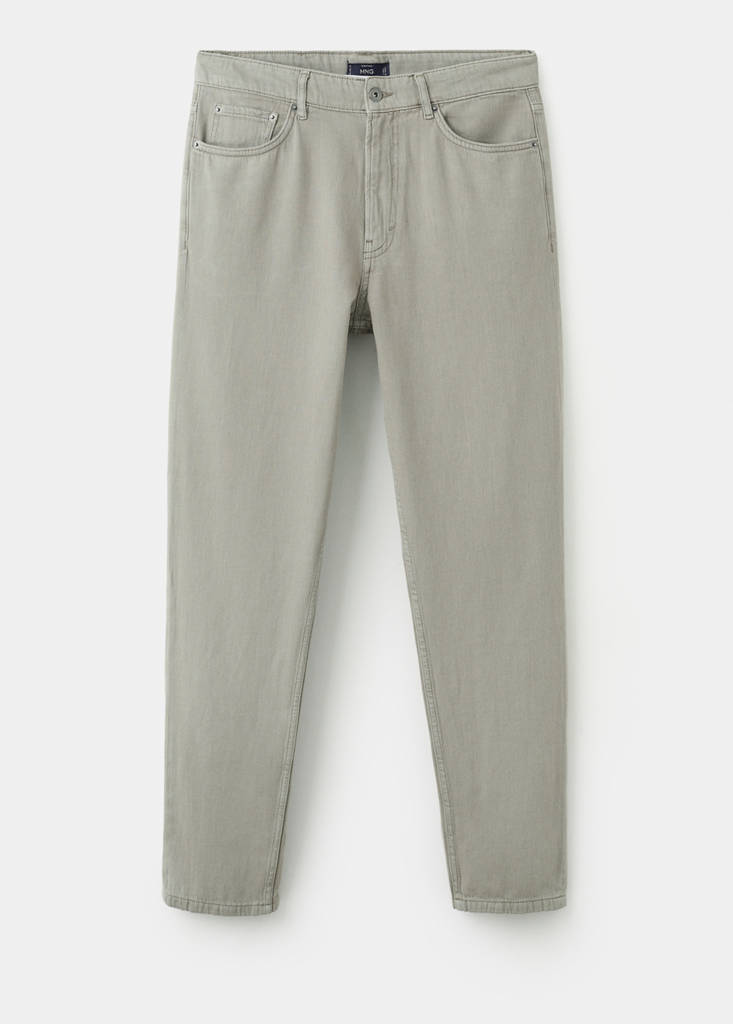 Lori tapered-fit jeans — Mink Grey
