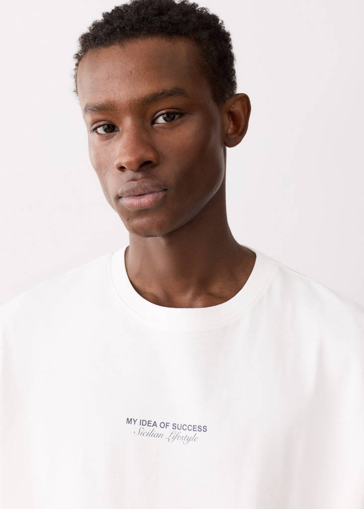 Printed cotton-blend t-shirt — Off White