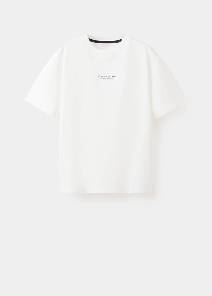 Printed cotton-blend t-shirt — Off White