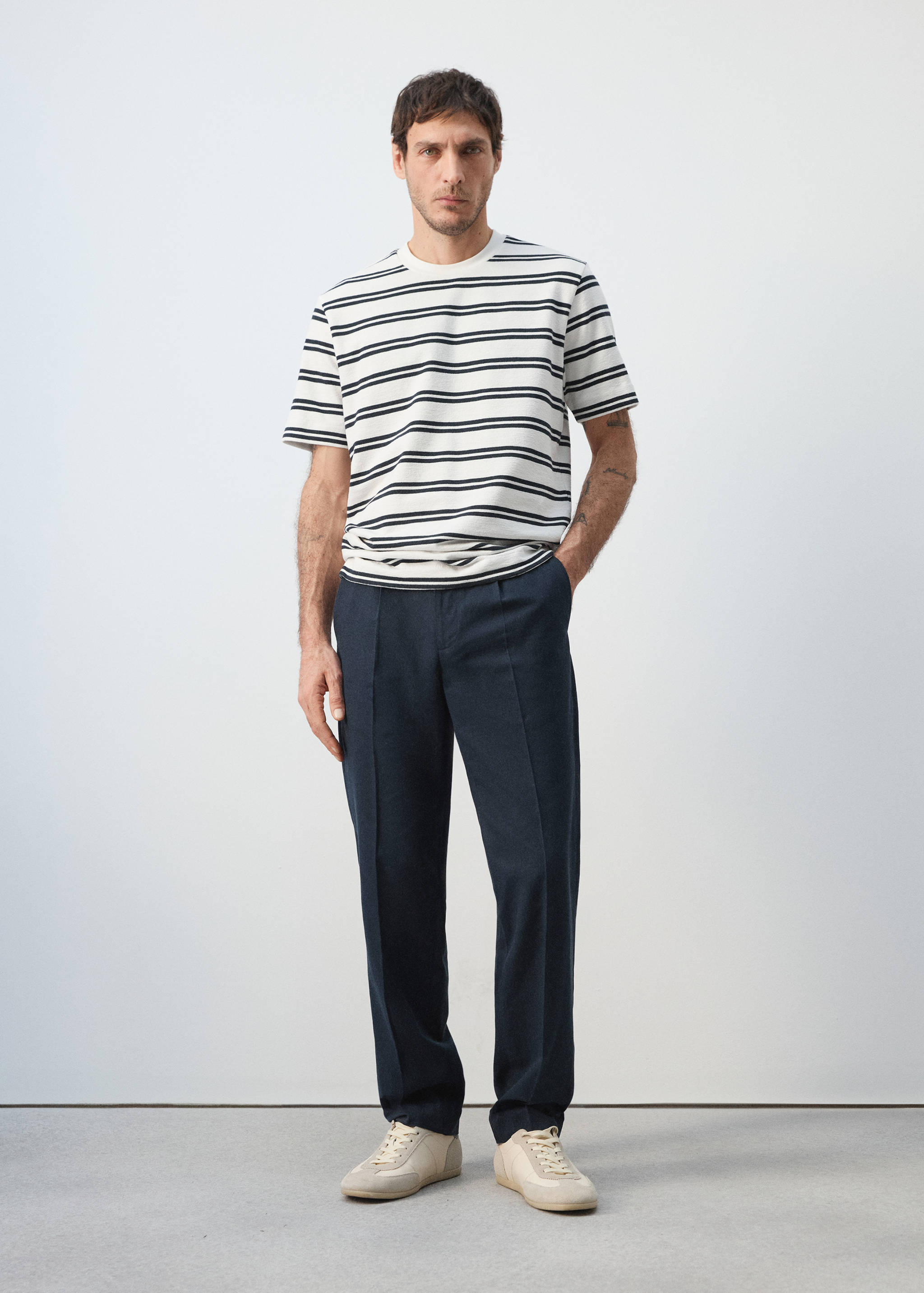 T-shirt regular-fit rayures - Plan général
