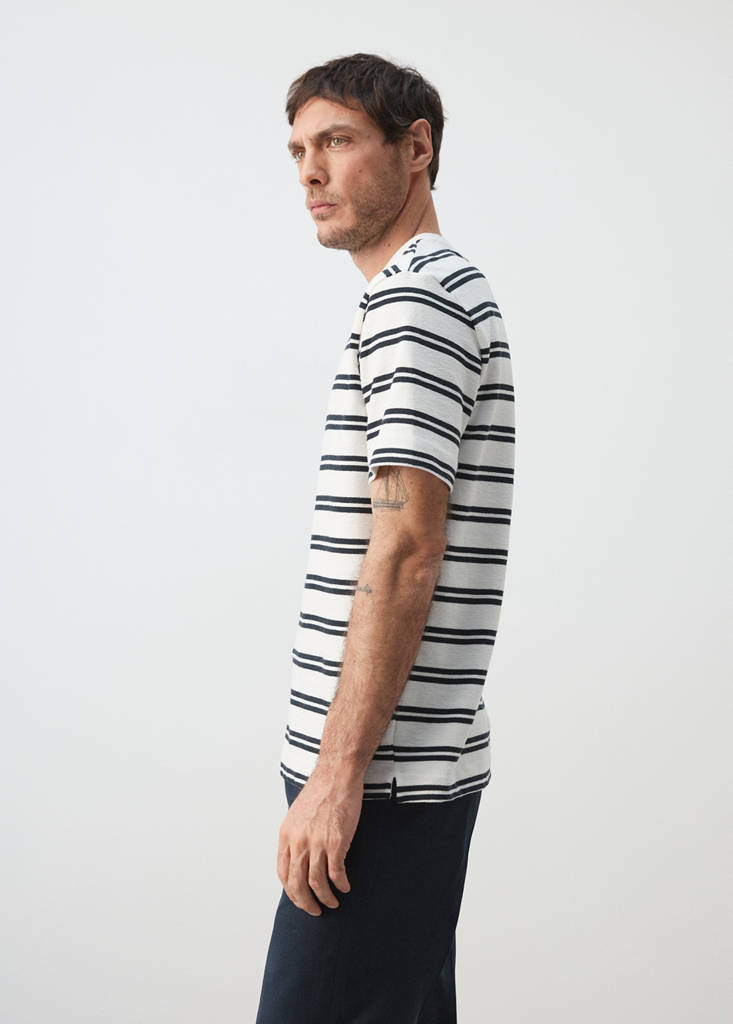 Regular fit striped T-shirt — White