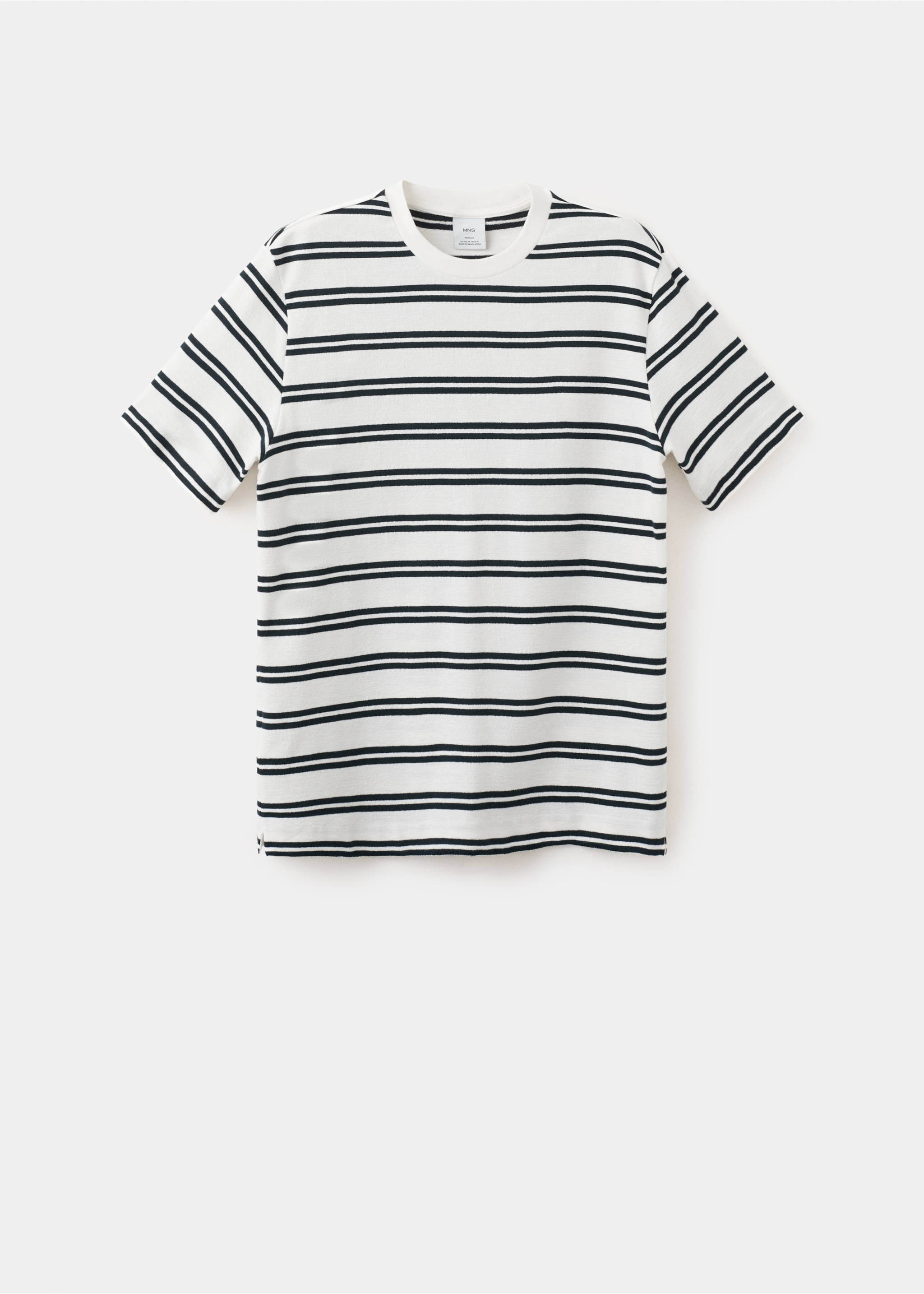 T-shirt regular-fit rayures - Article sans modèle, Blanc. Ref: 27075987-00.