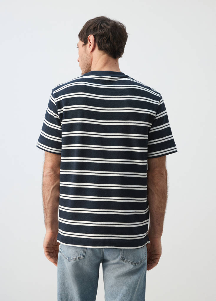 Regular fit striped T-shirt — Navy