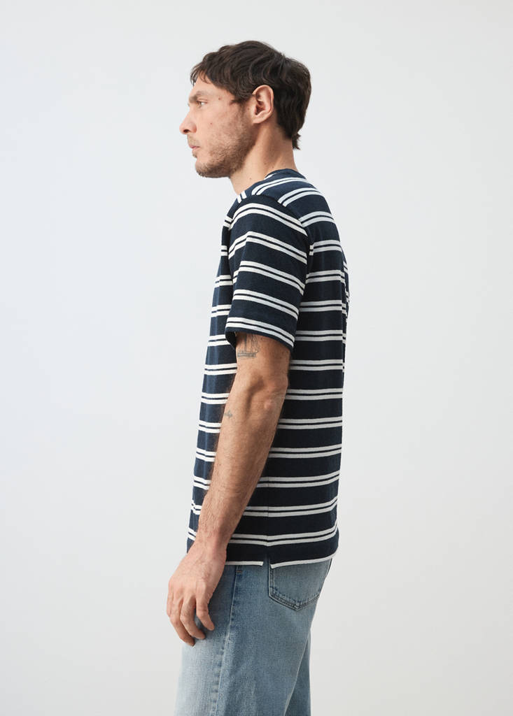 Regular fit striped T-shirt — Navy